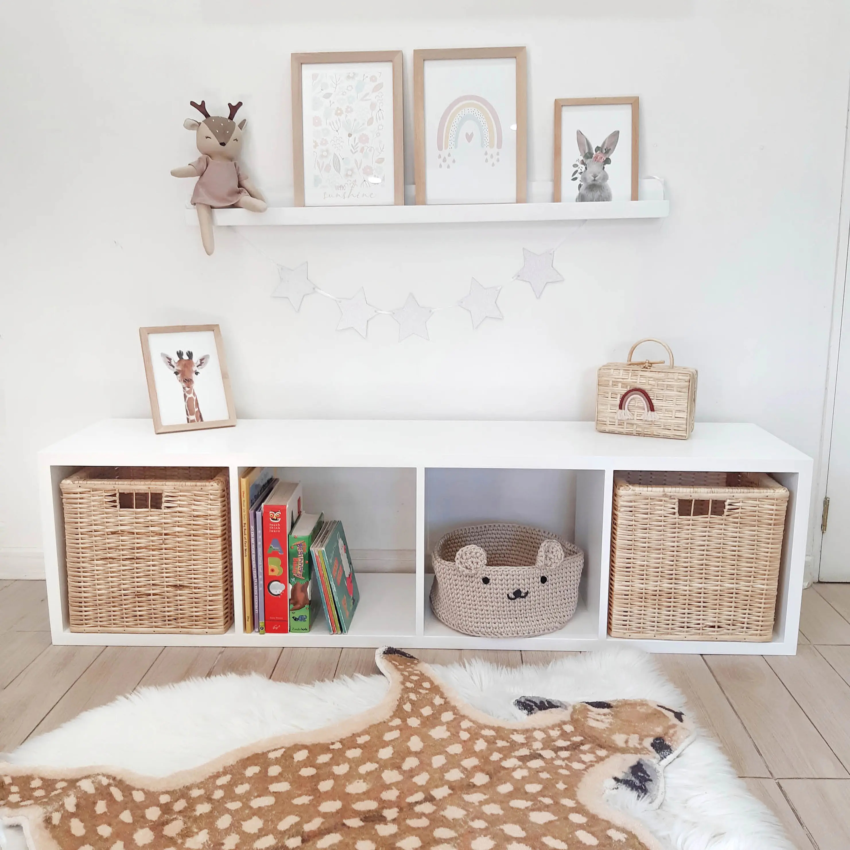 Organizador Infantil 4 espacios horizontal / Blanco   2