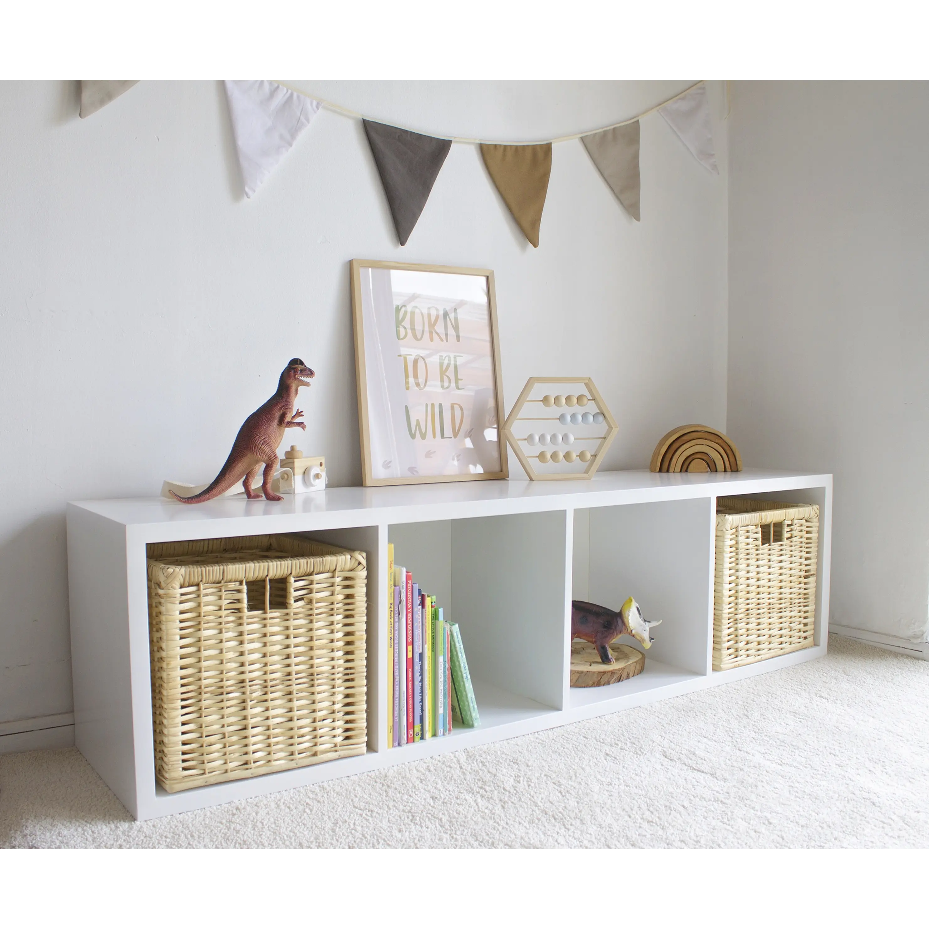 Organizador Infantil 4 espacios horizontal / Blanco   3