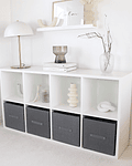 Mueble organizador 8 espacios horizontal  / Blanco  