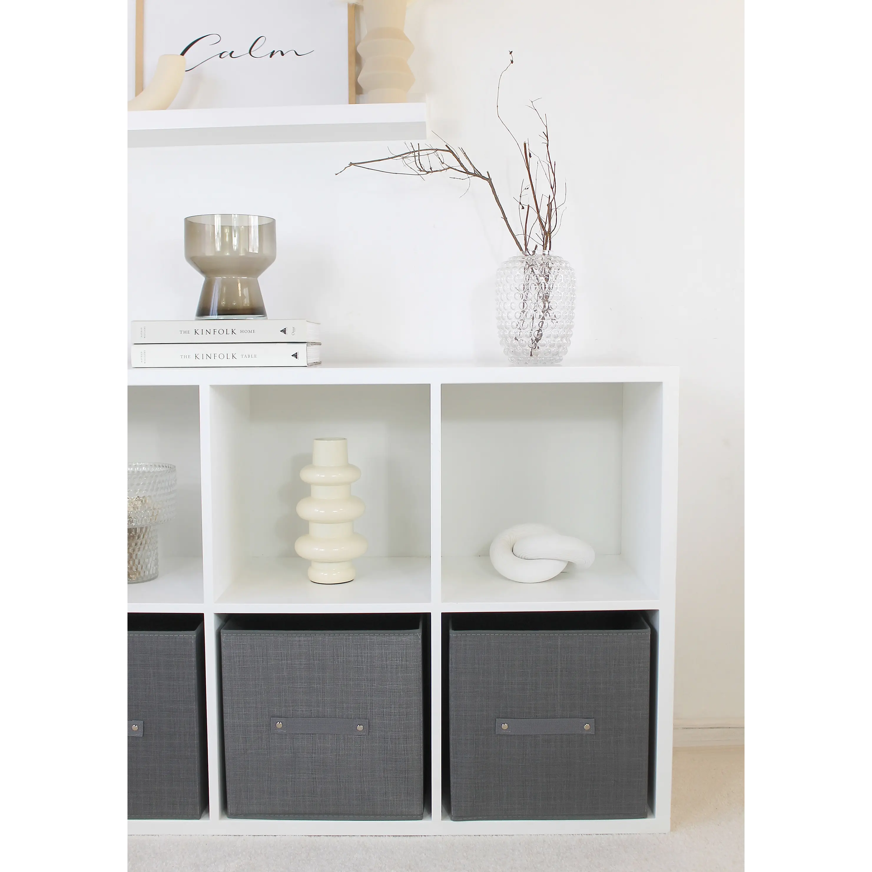 Mueble organizador 8 espacios horizontal  / Blanco   8
