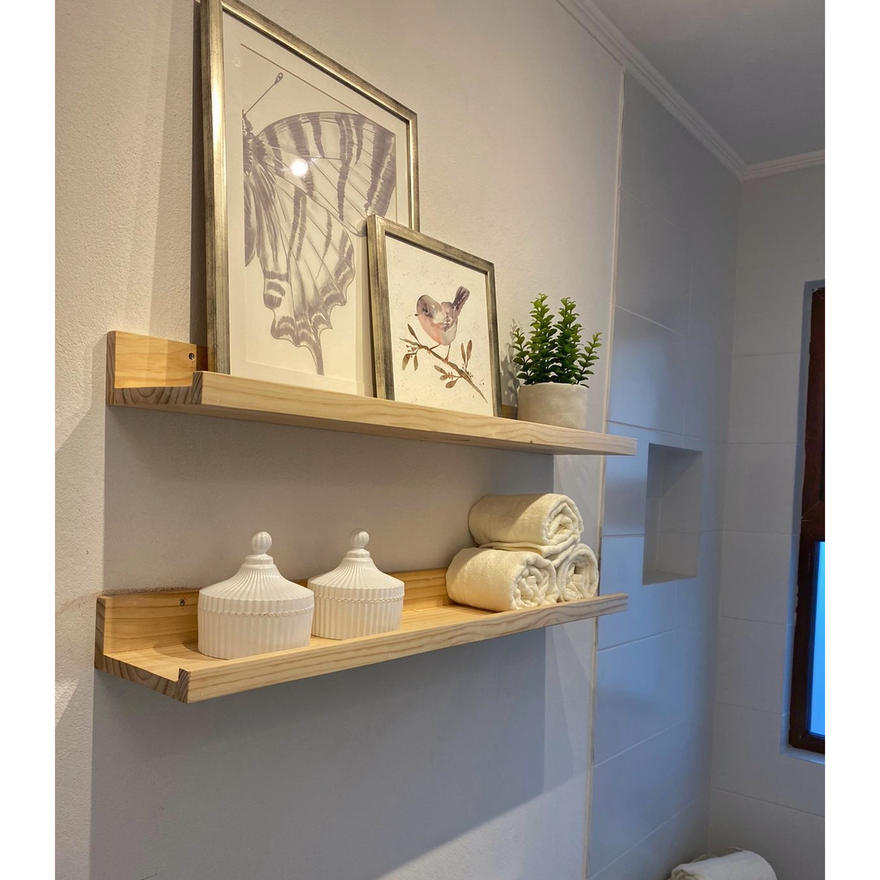 Repisa Lineal de madera / color natural (valor unitario)  2