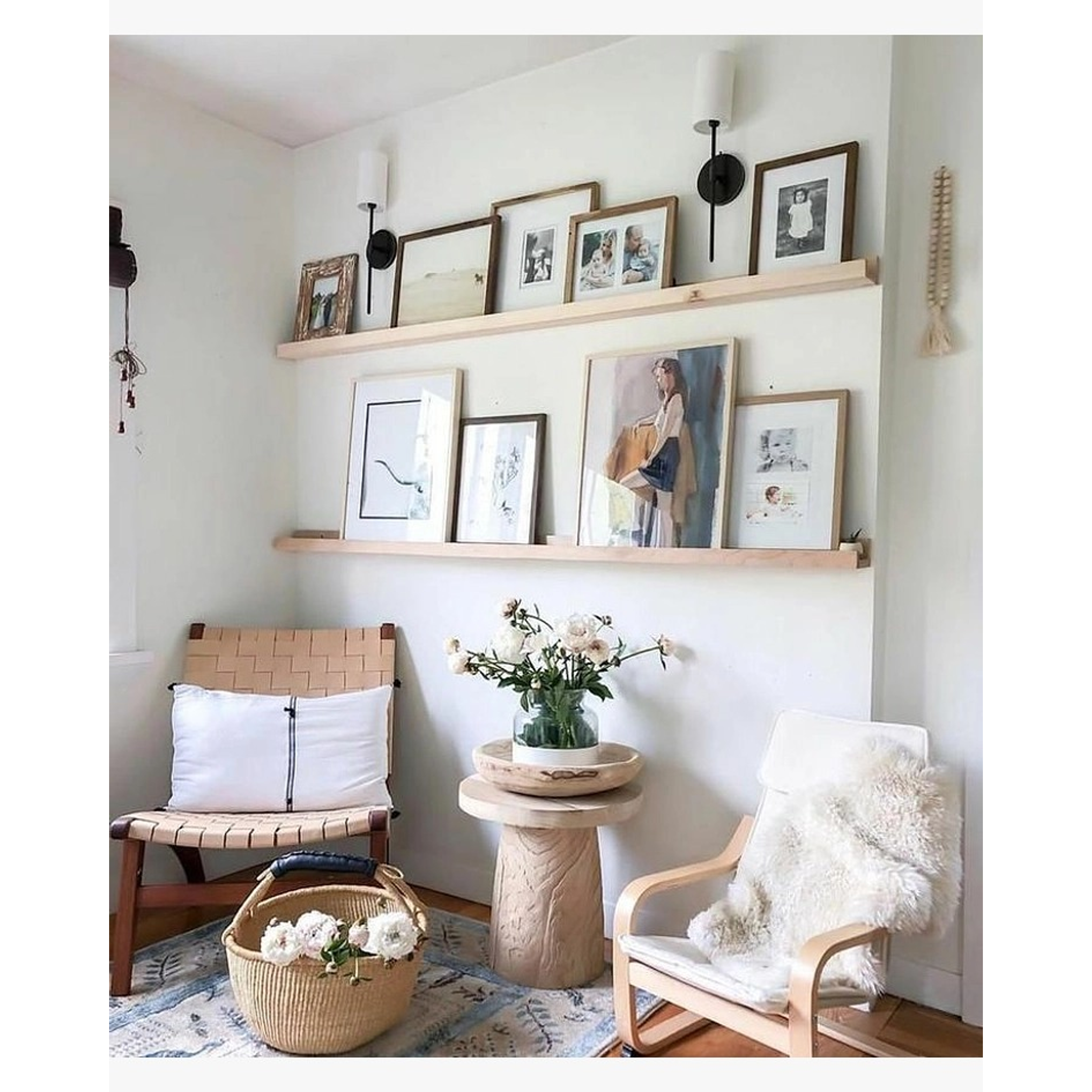 Repisa Lineal de madera / color natural (valor unitario)  4