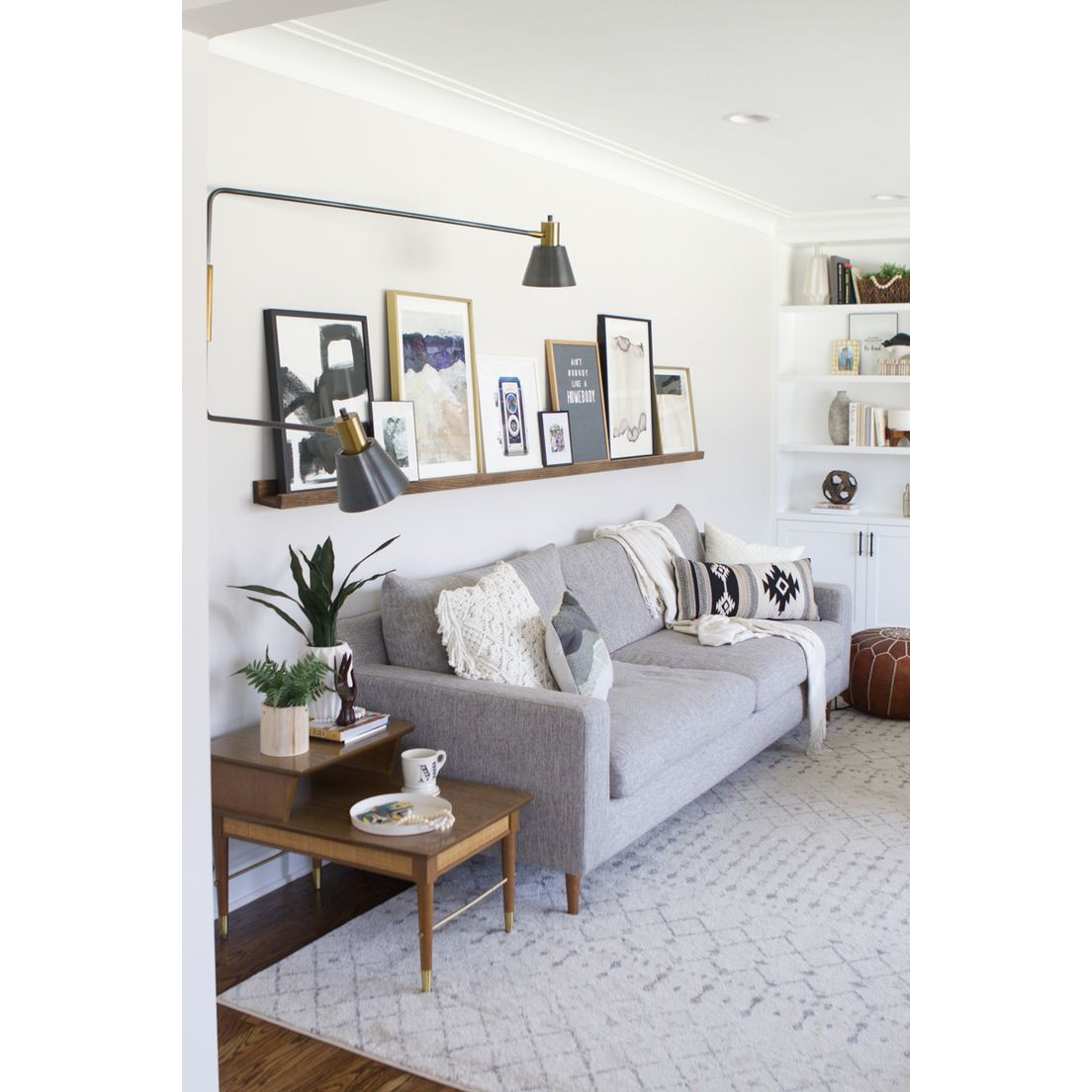 Repisa Lineal de madera / Tinte Nogal (valor unitario)  5