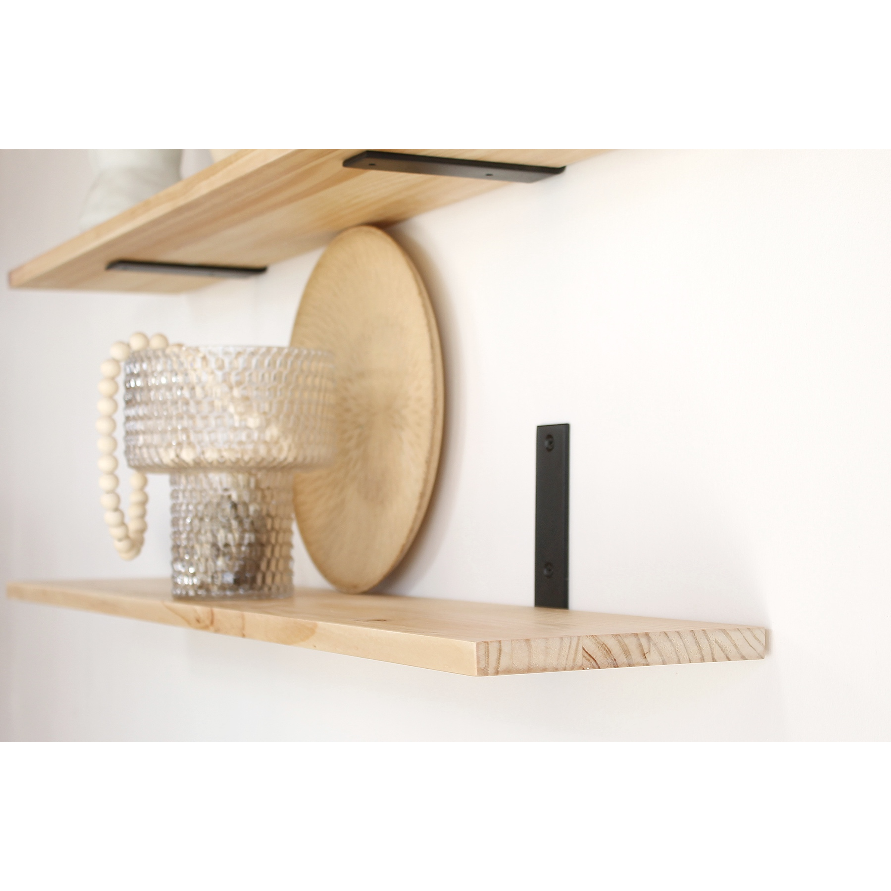 Repisa L metálica + base de madera / escuadra metálica (Valor unitario)  2