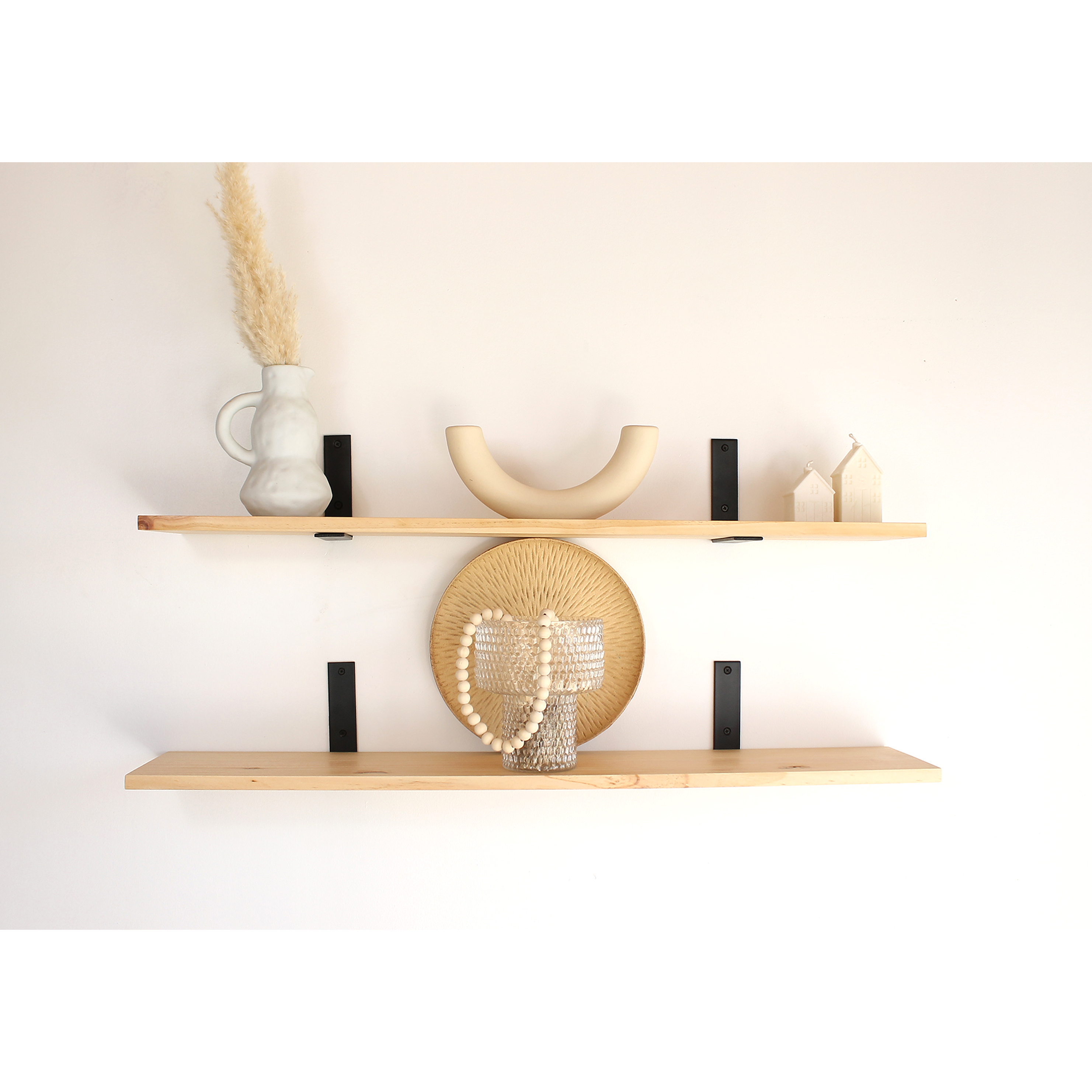 Repisa L metálica + base de madera / escuadra metálica (Valor unitario)  1