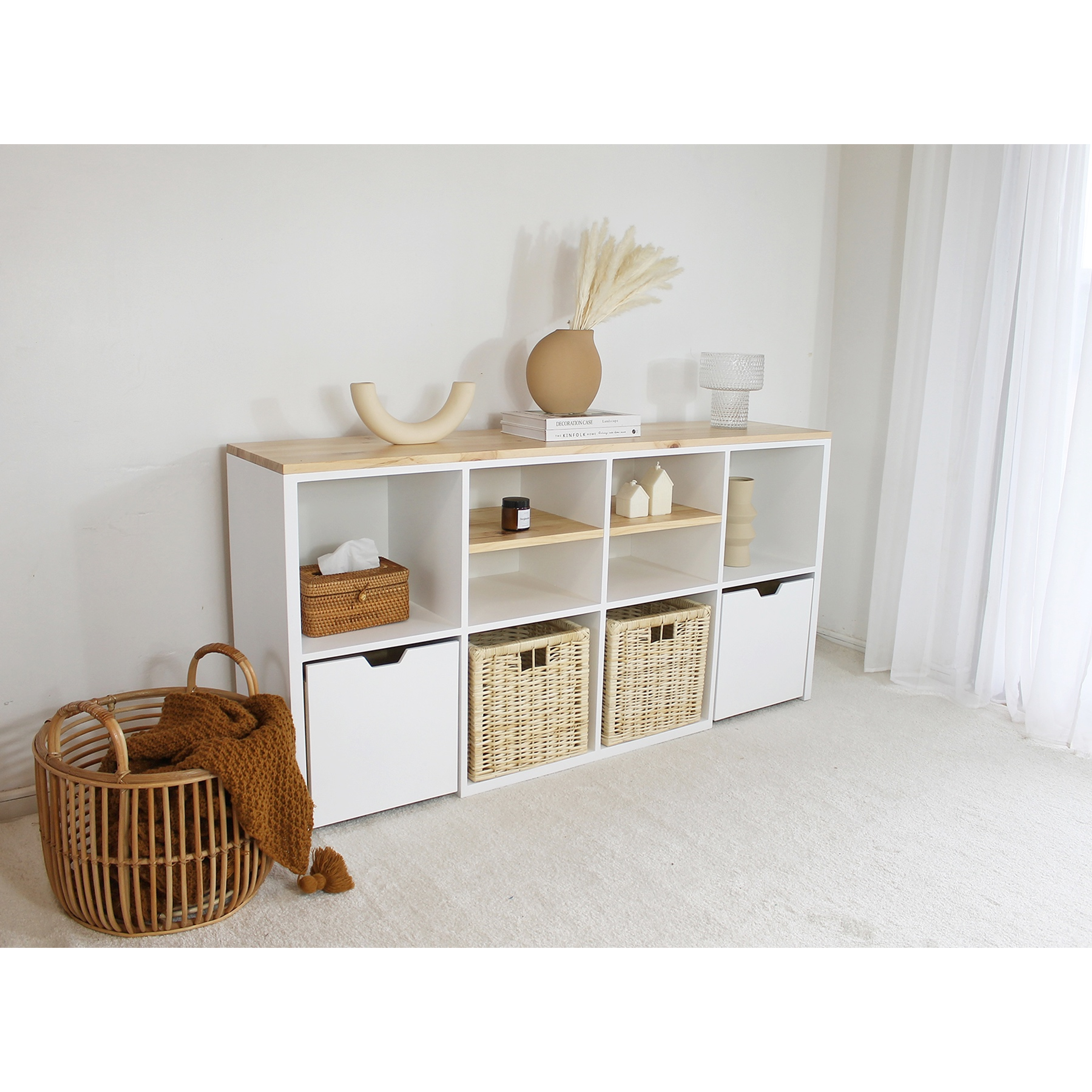 Mueble organizador Aimee / cubierta de madera  1
