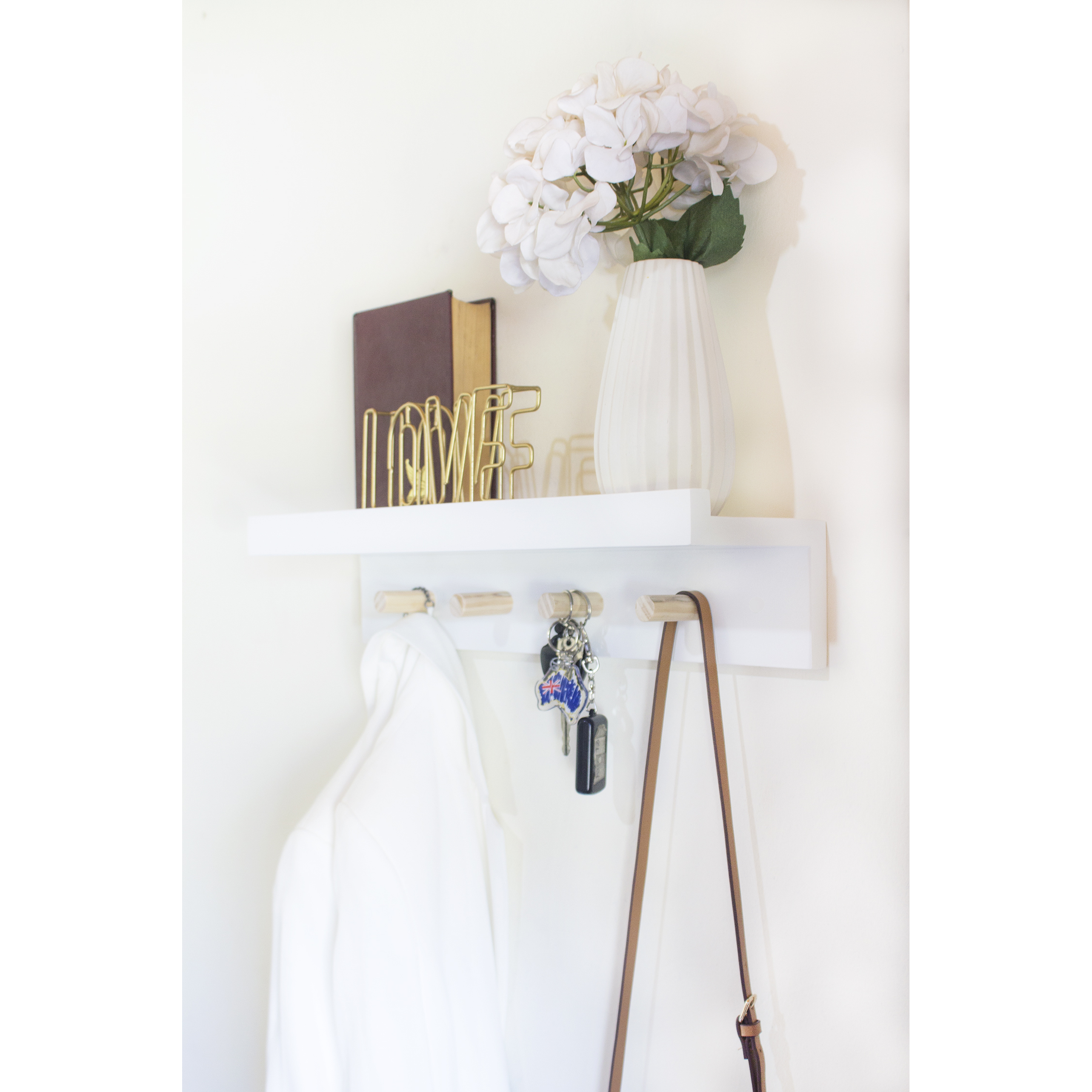 Repisa colgador RIBE BLANCO / perchero  1