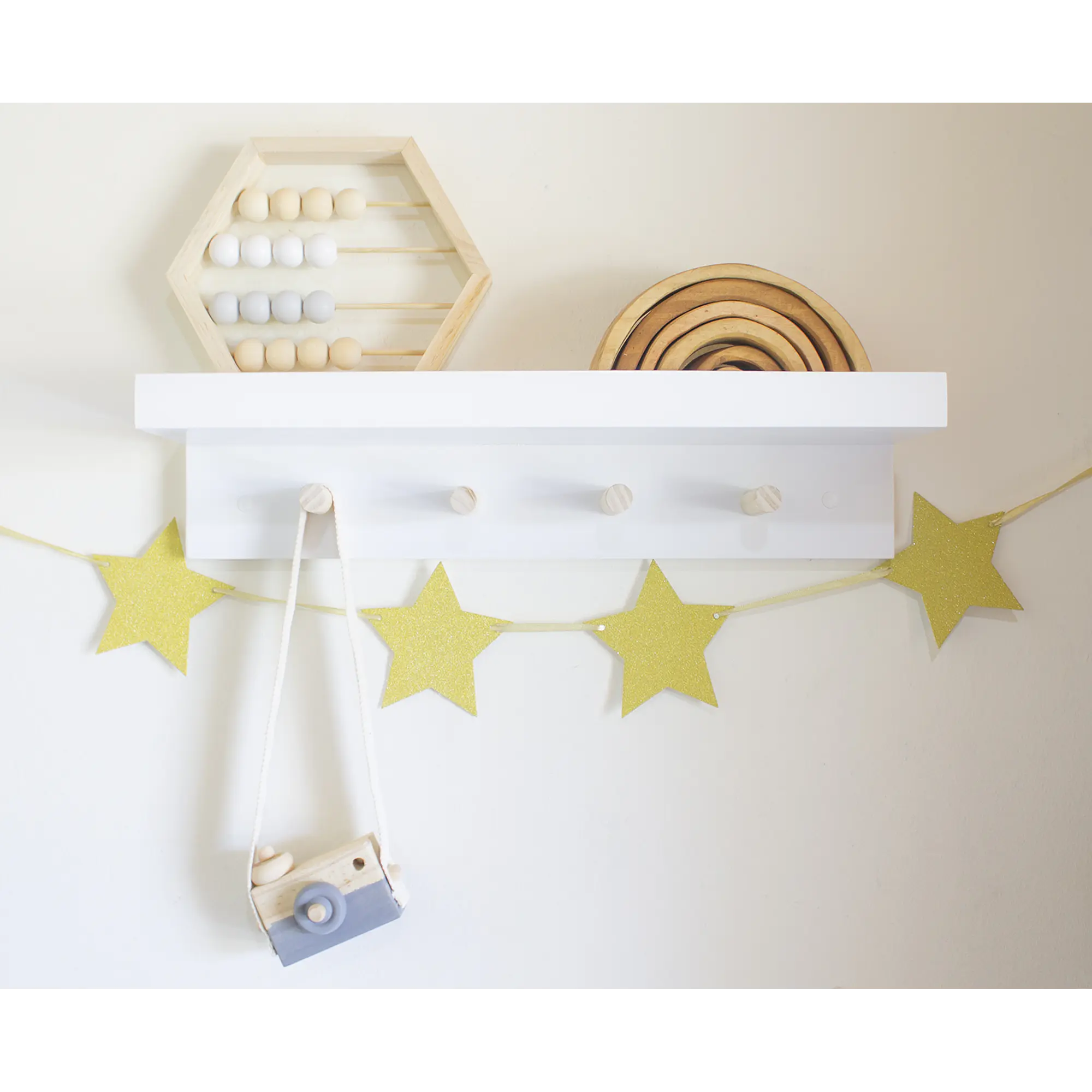 Repisa colgador RIBE BLANCO / perchero  2