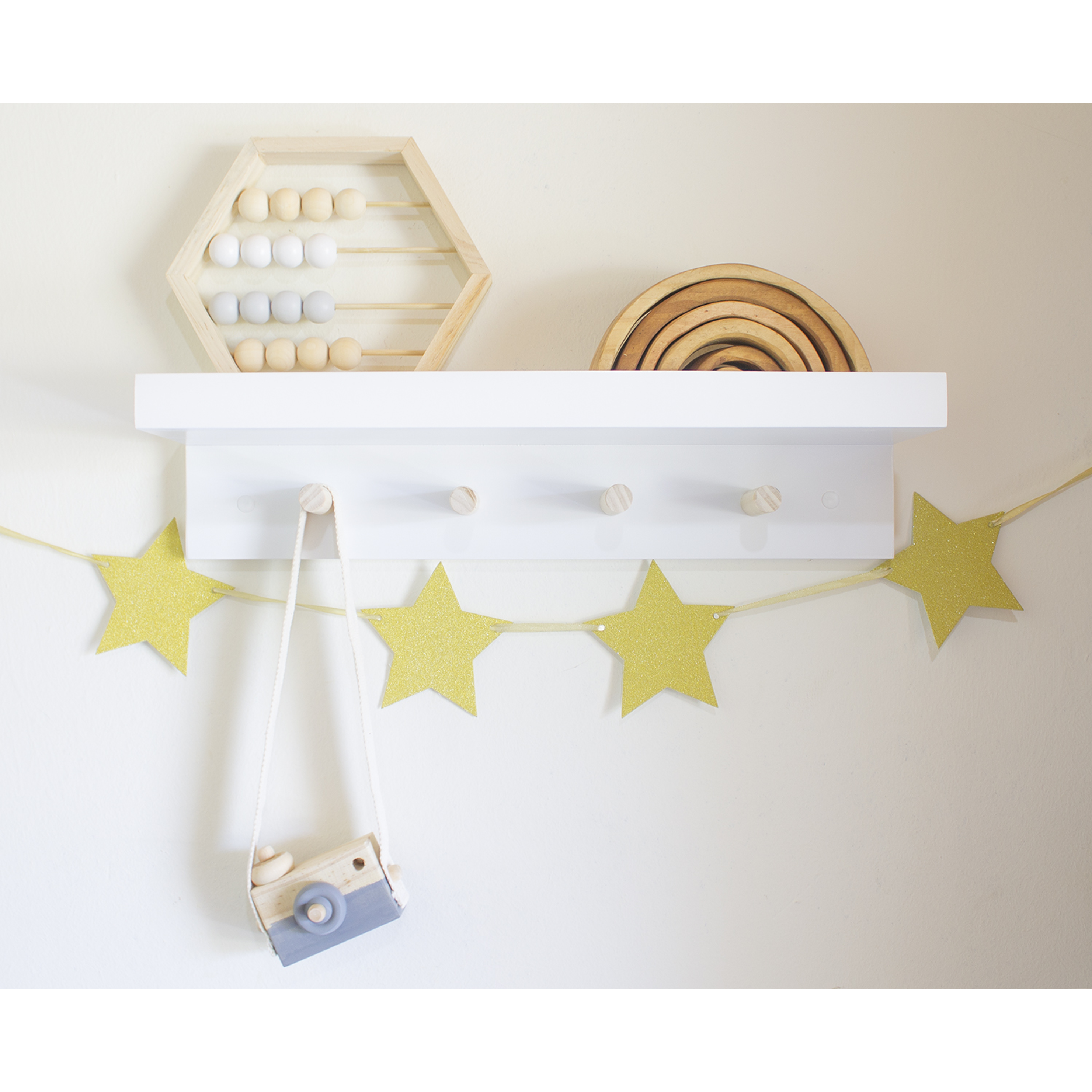 Repisa colgador RIBE BLANCO / perchero  2