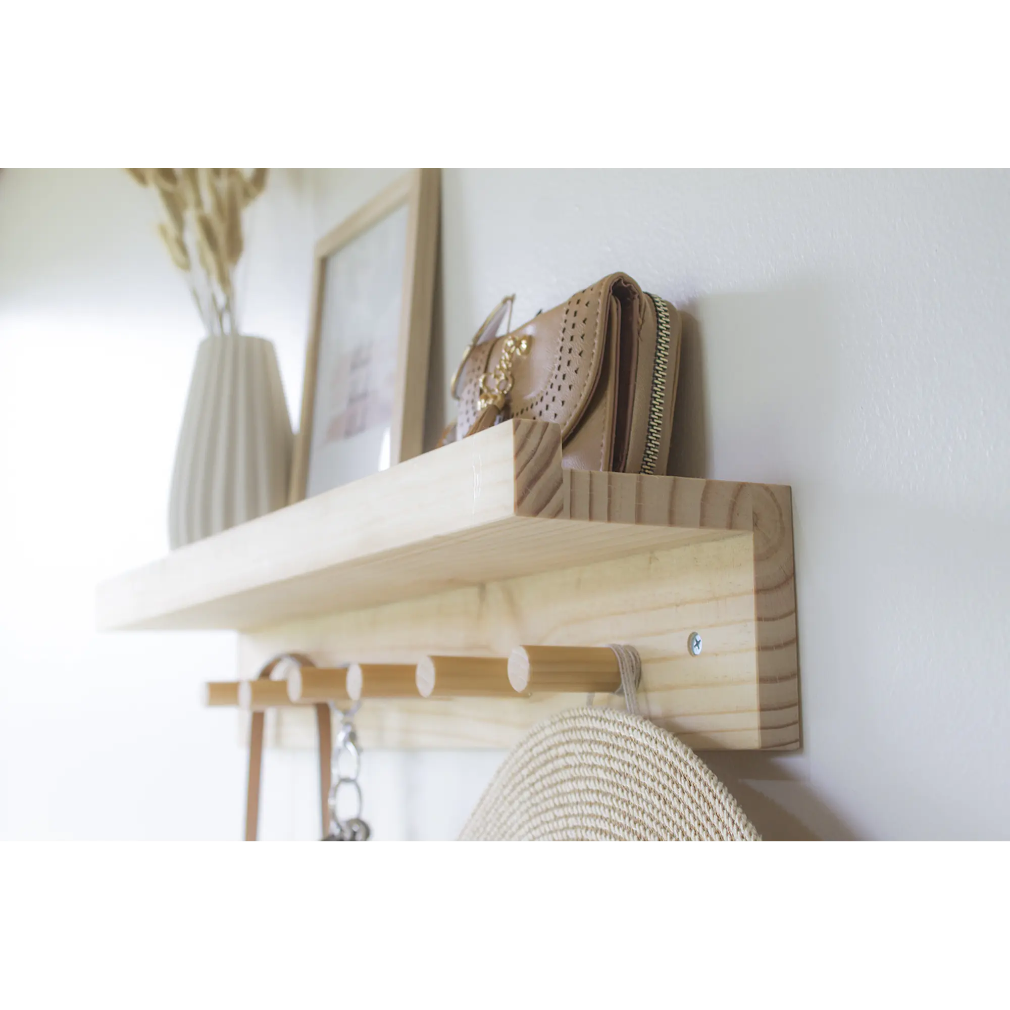 Repisa perchero RIBE MADERA (opción colores y medidas)   6