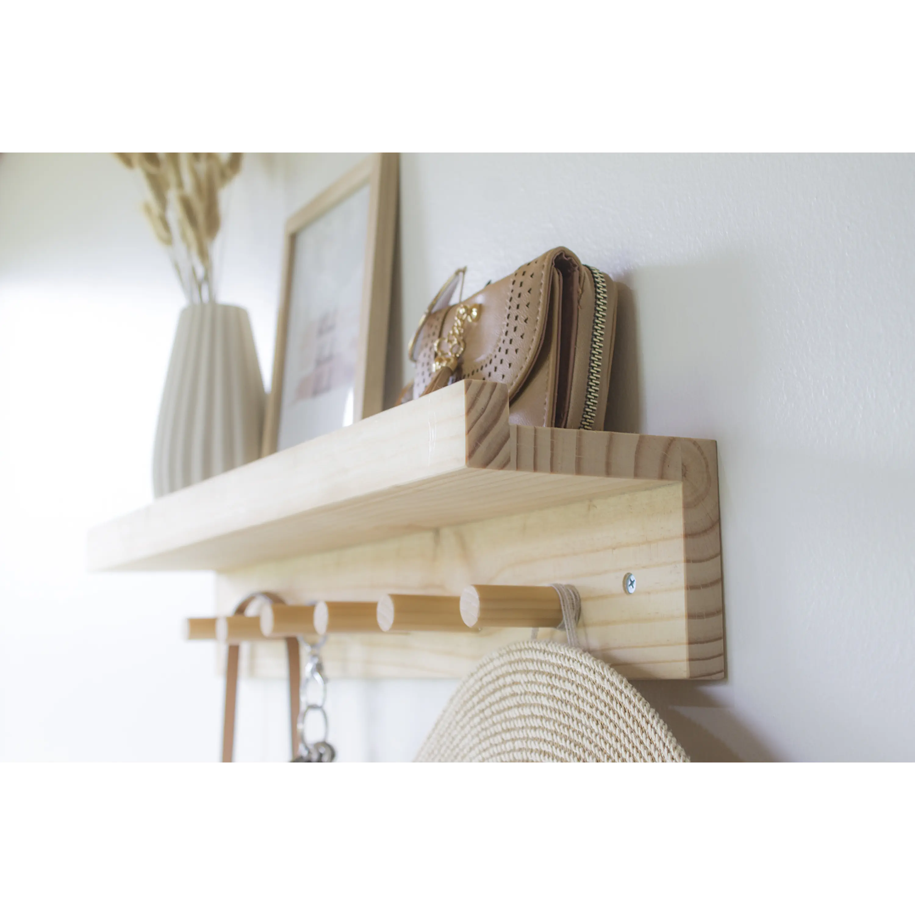 Repisa perchero RIBE MADERA (opción colores y medidas)   6