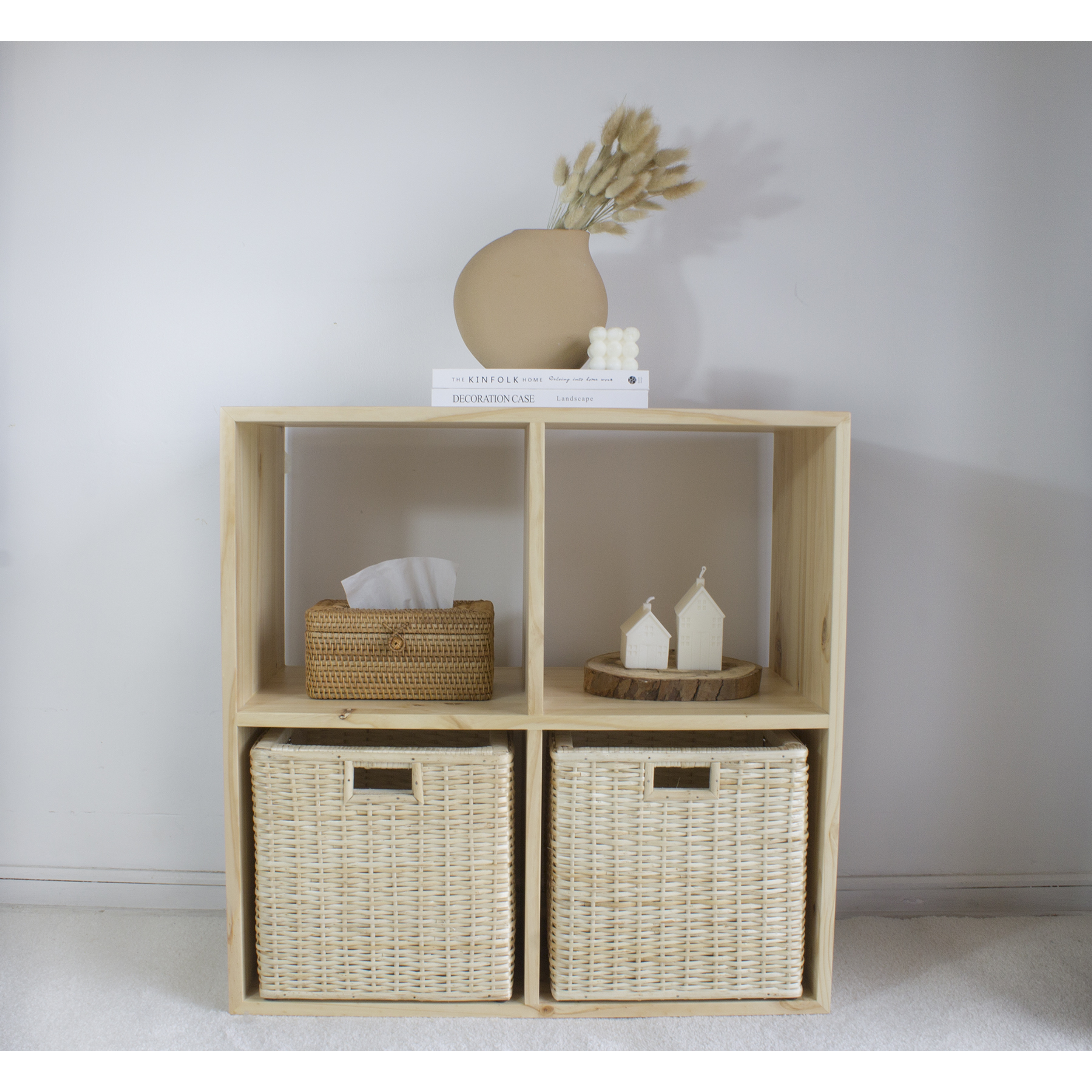 Mueble organizador 4 espacios / Madera  1
