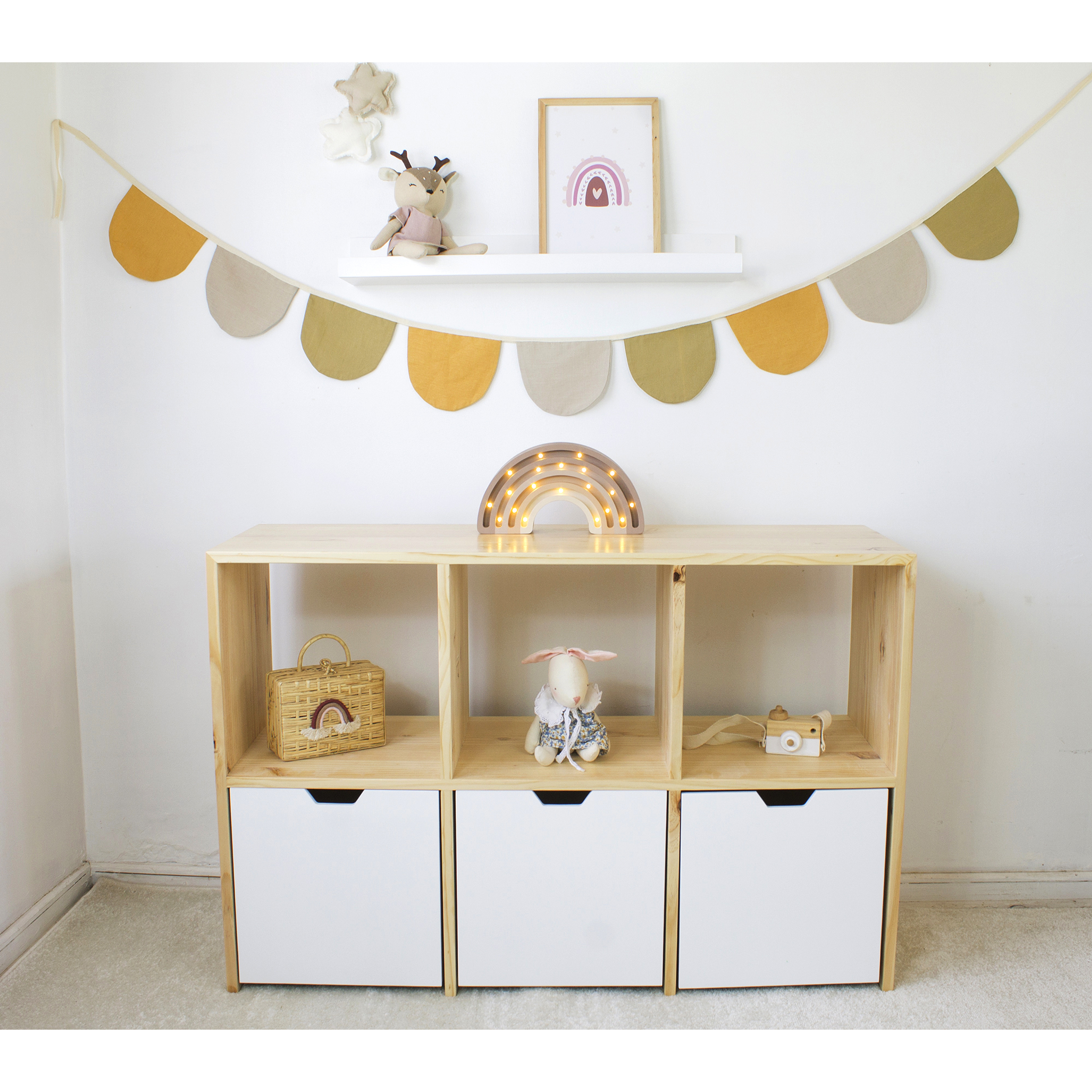 Mueble organizador cajones con ruedas ocultas base de madera  ( opción 2, 3 o 4 cajones )  4