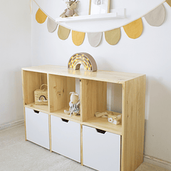 Mueble organizador Aimee / cubierta de madera