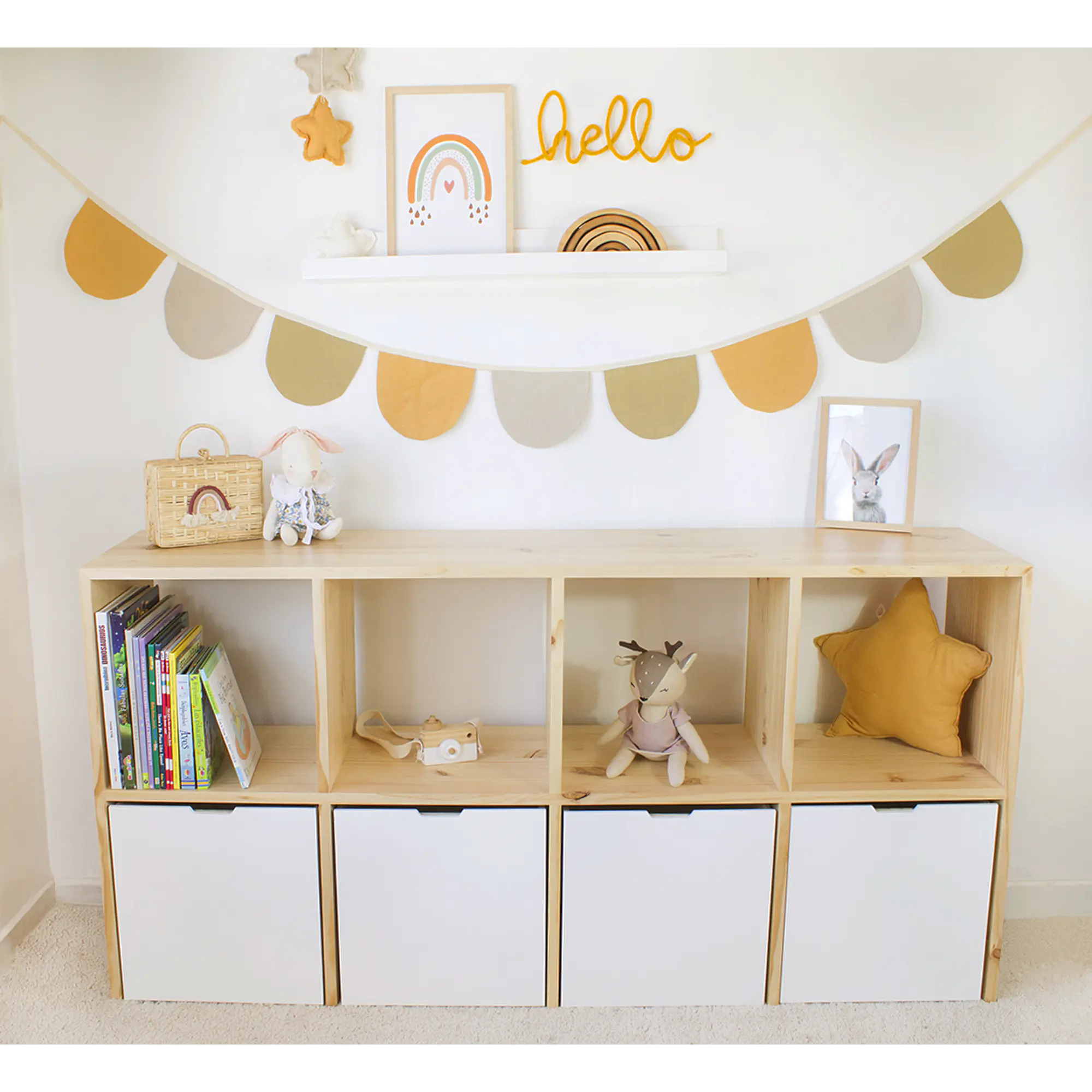 Mueble organizador cajones con ruedas ocultas base de madera  ( opción 2, 3 o 4 cajones )  5