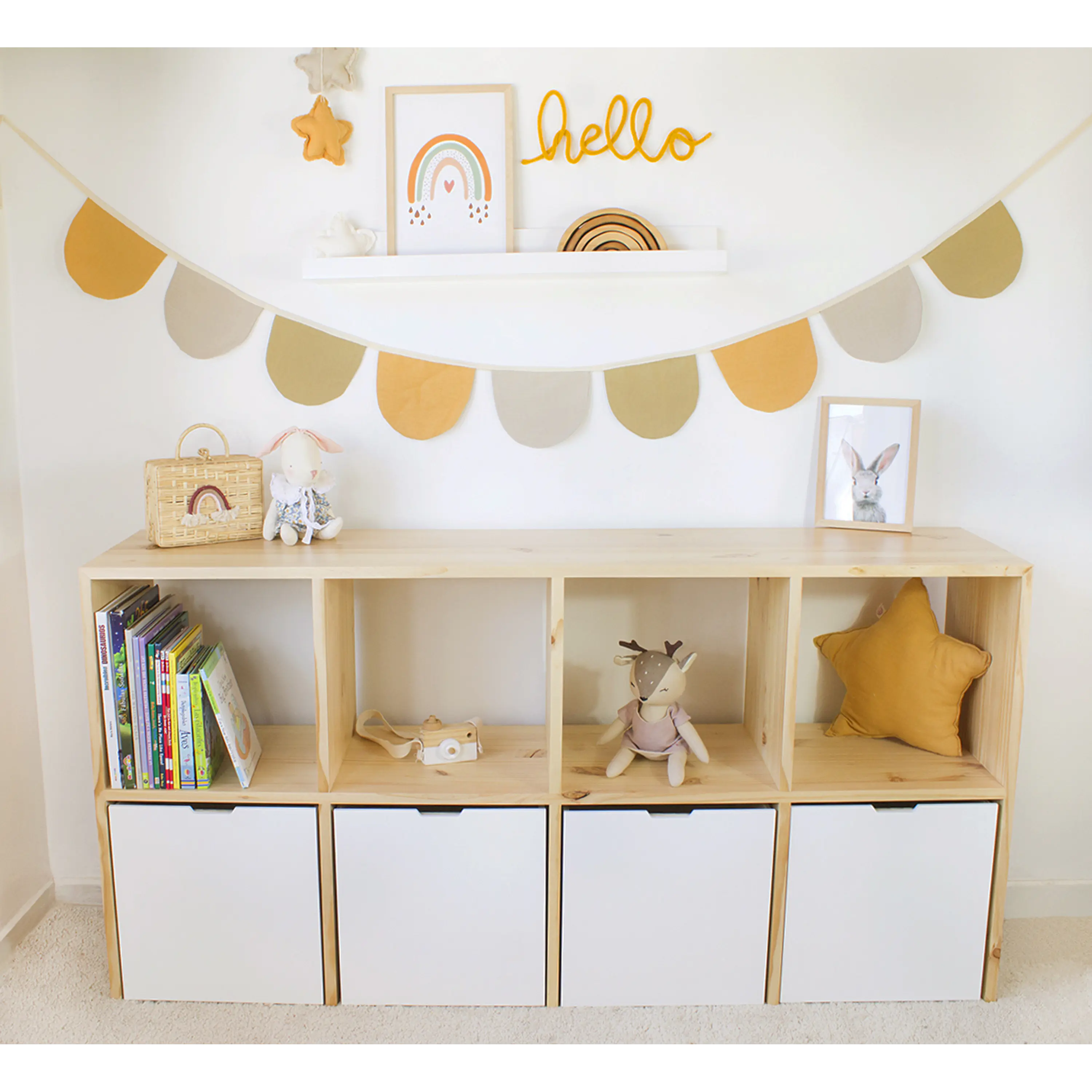 Mueble organizador cajones con ruedas ocultas base de madera  ( opción 2, 3 o 4 cajones )  5