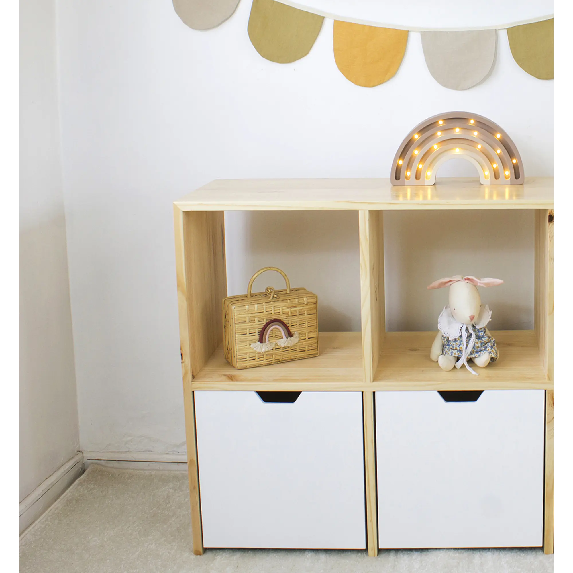Mueble organizador cajones con ruedas ocultas base de madera  ( opción 2, 3 o 4 cajones )  3