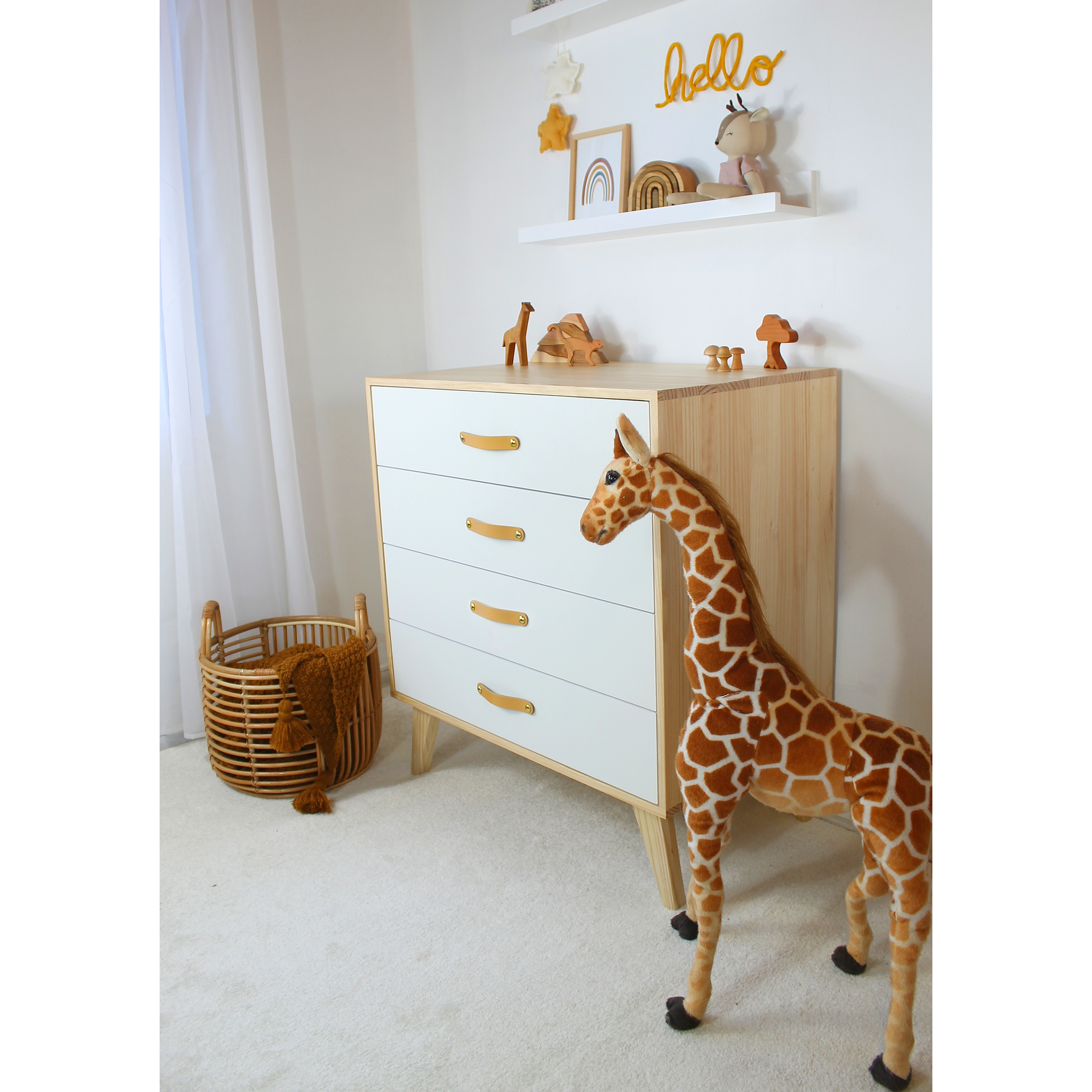 Cómoda Mavis estructura de madera  6