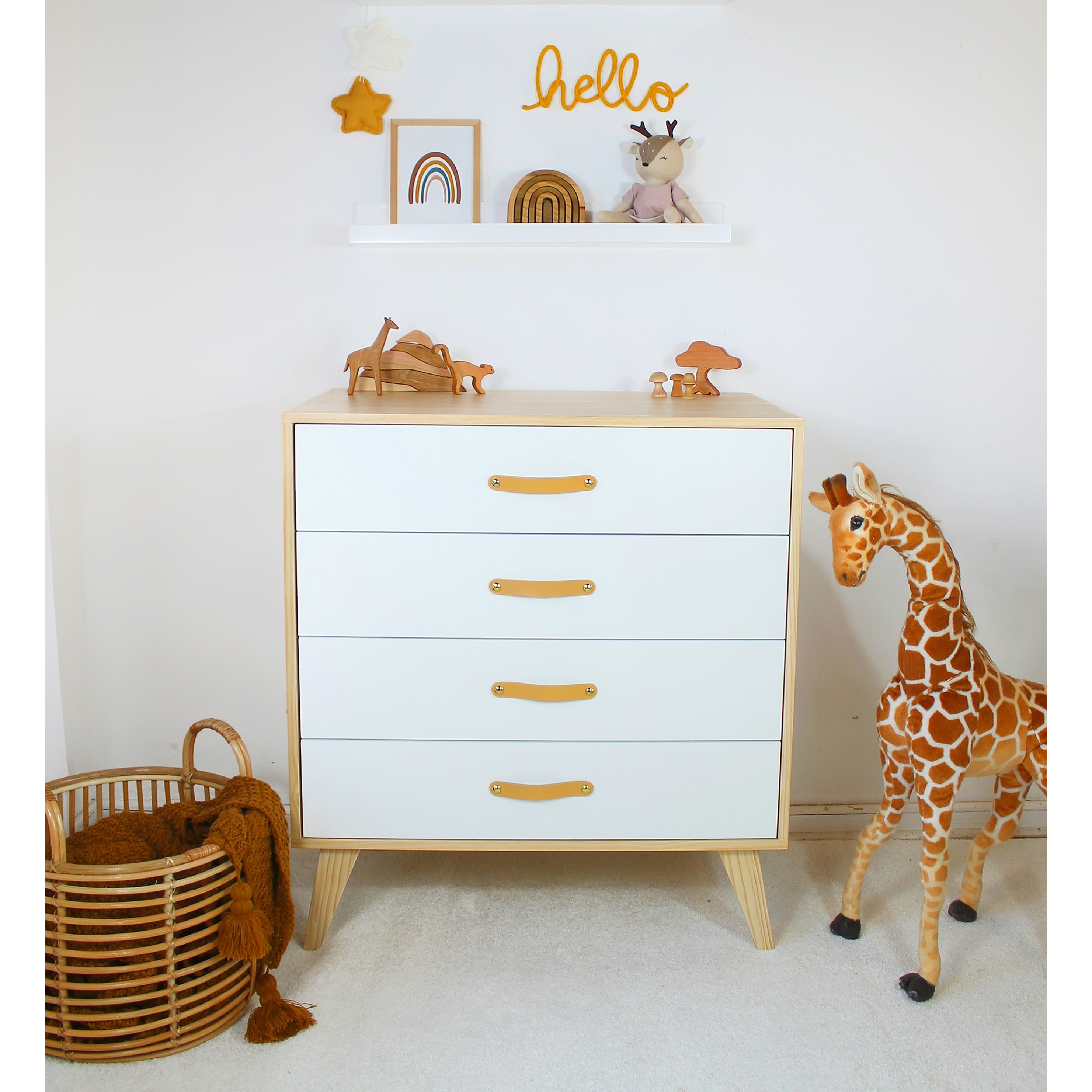 Cómoda Mavis estructura de madera  2