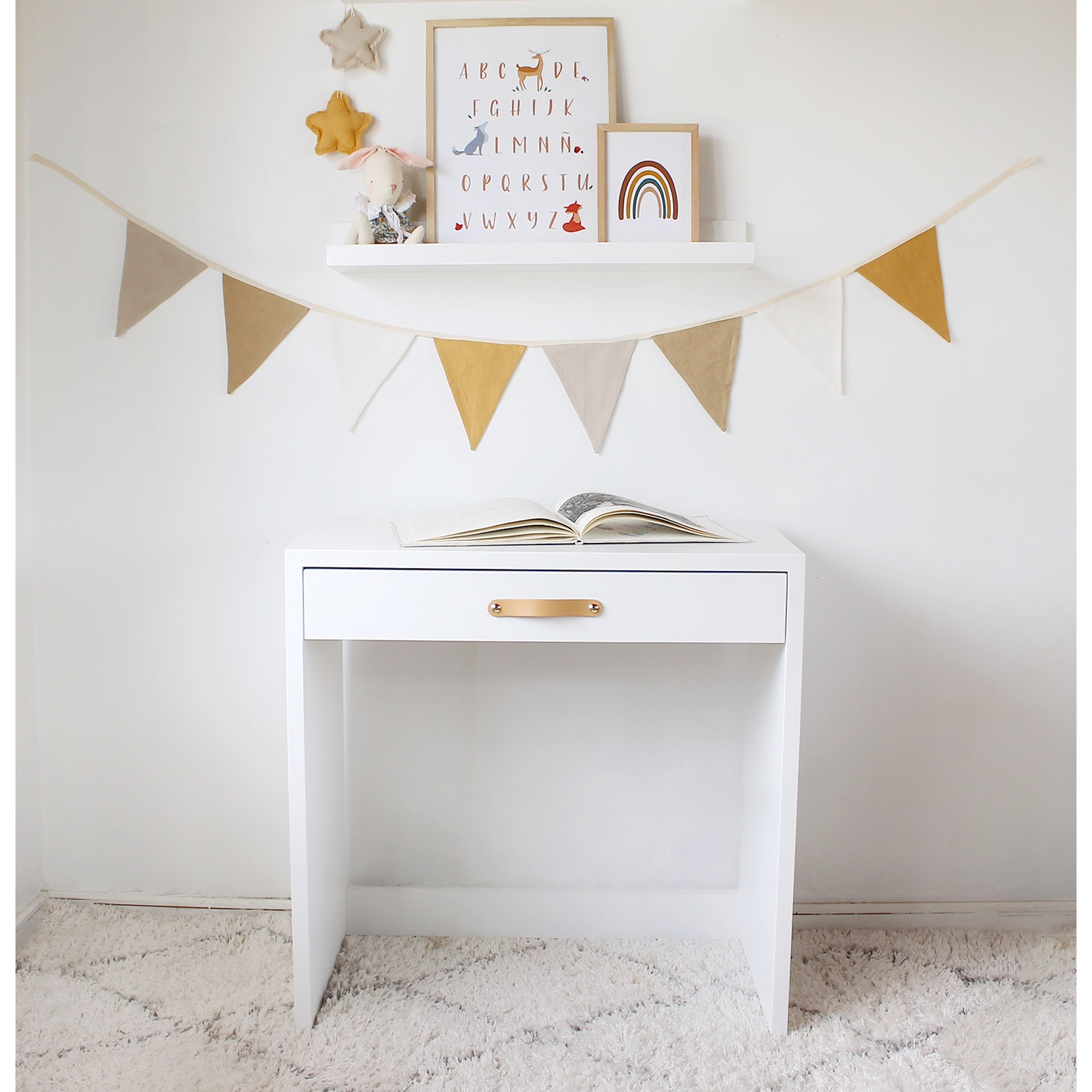 Escritorio 1 cajón con tirador  2