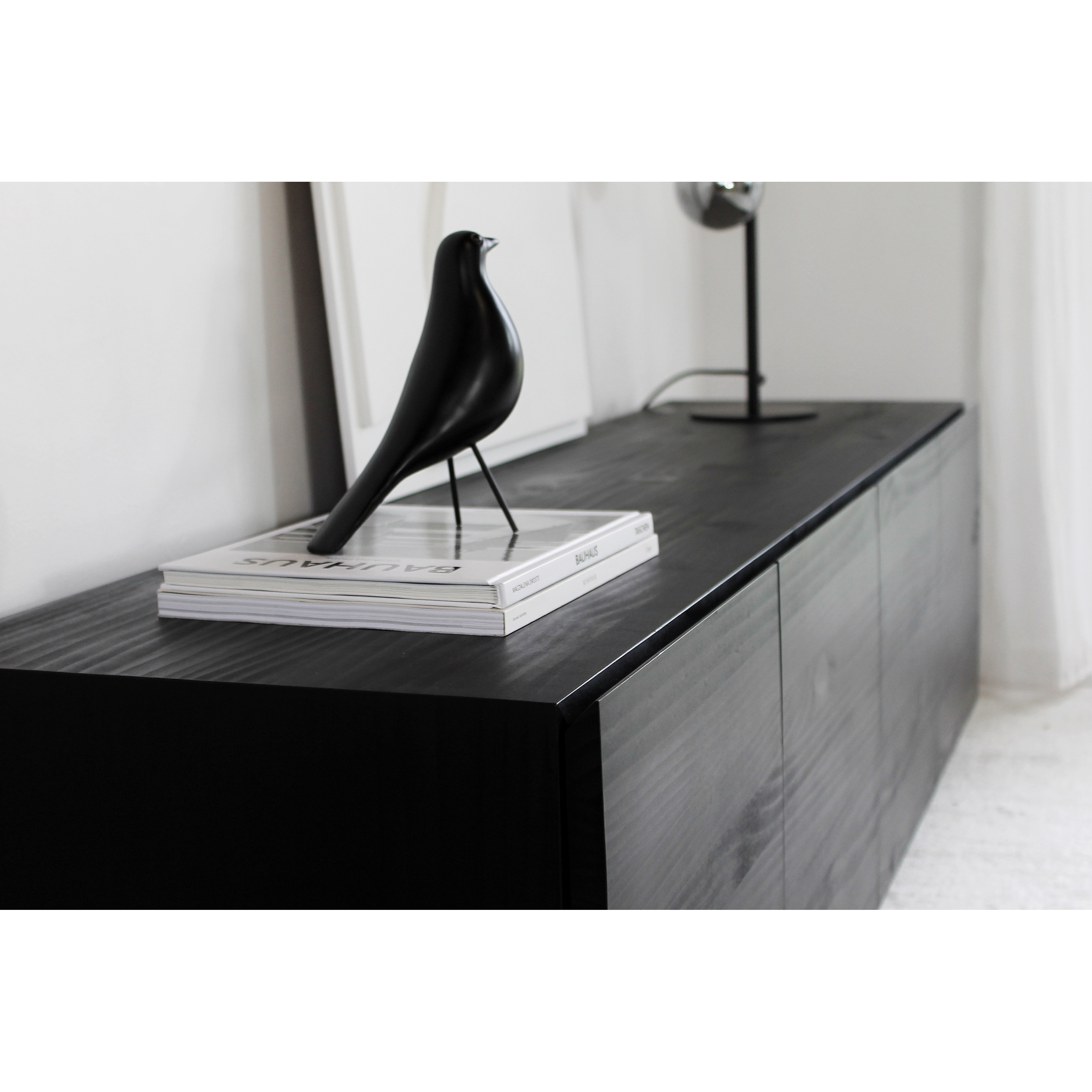 Pájaro decorativo negro / minimalista  3