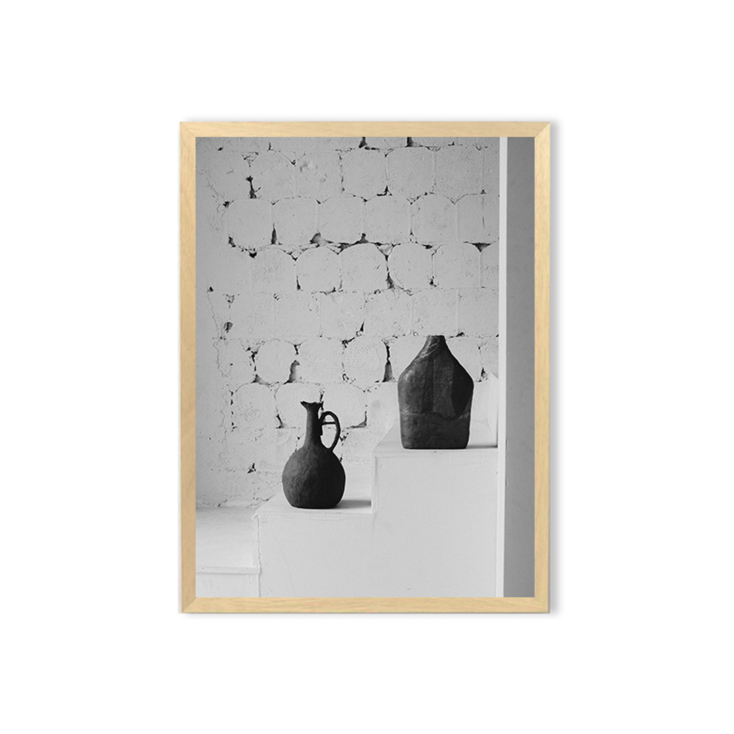 Cuadro blanco y negro / Jarrones  1