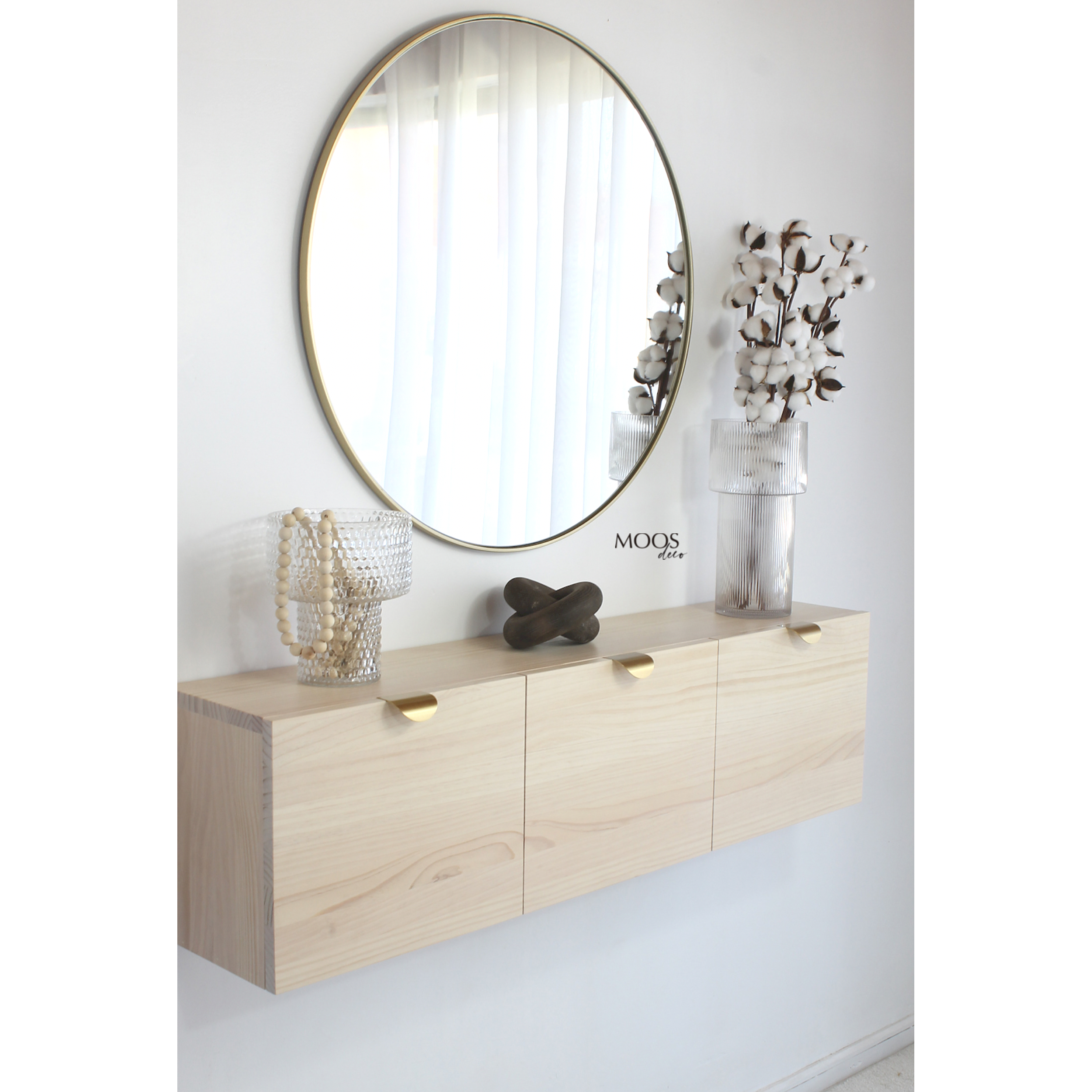 Mueble flotante Aery / Puertas con tiradores dorados  (opción: colores)  1