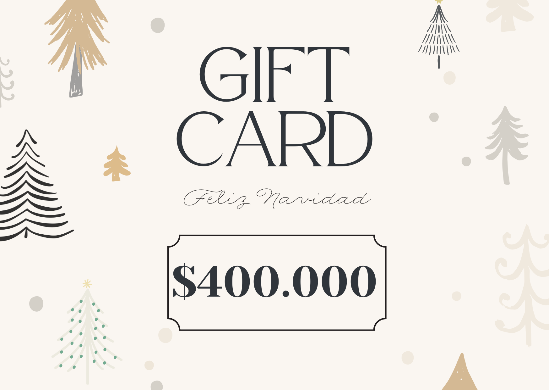 Gift Card $400.000 / Especial Navidad 2