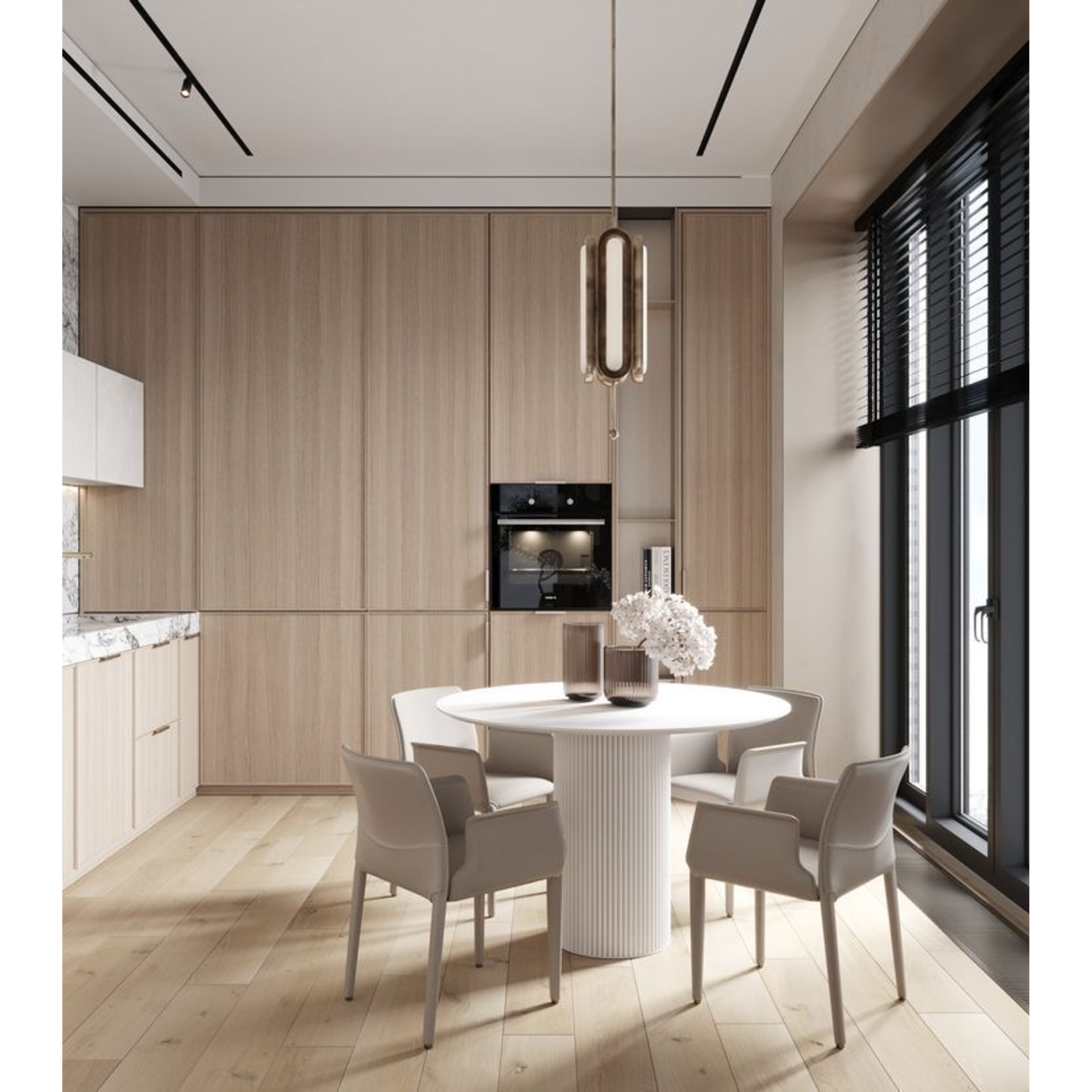 Mesa de comedor / Modelo Mónaco madera alistonada 11