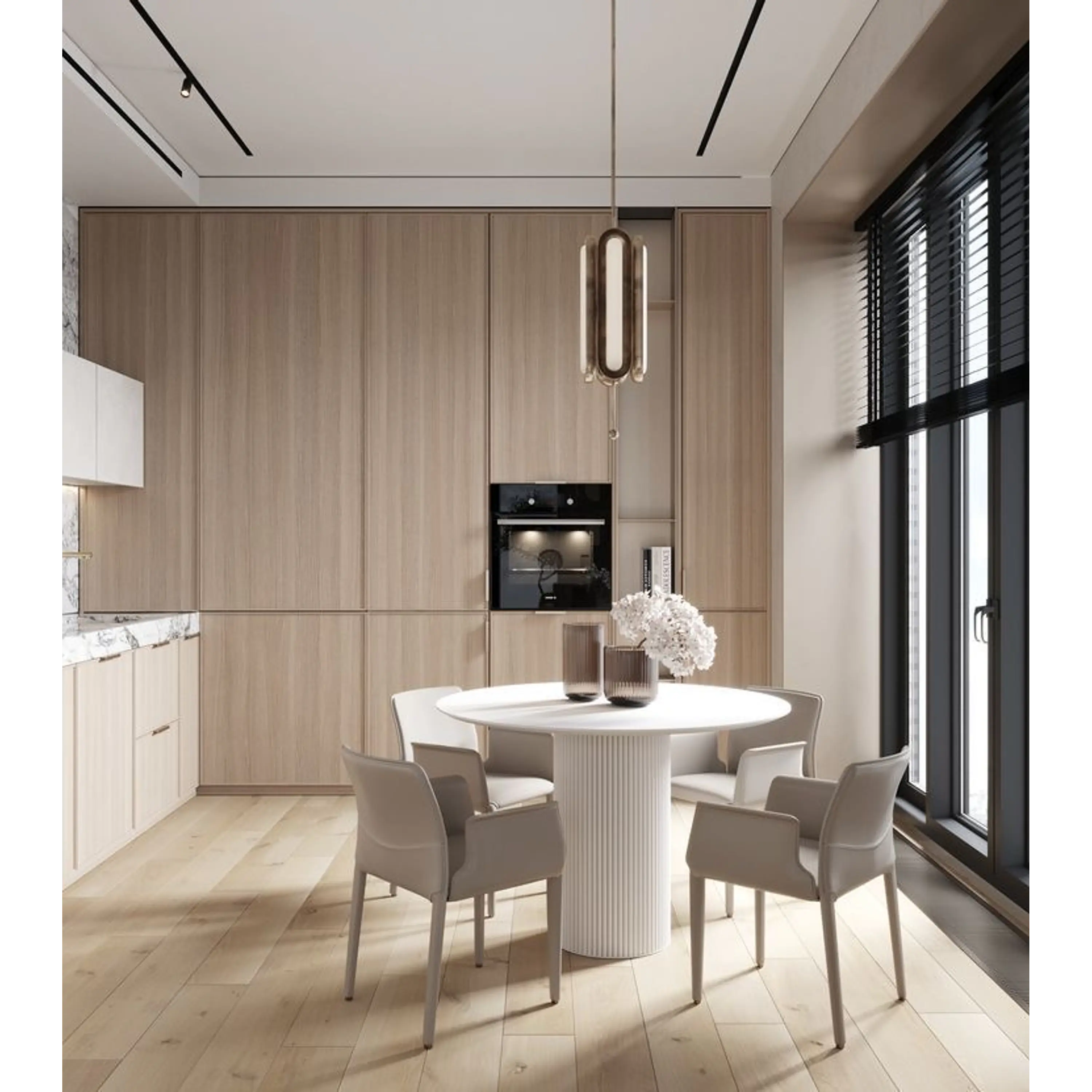 Mesa de comedor / Modelo Mónaco madera alistonada 11