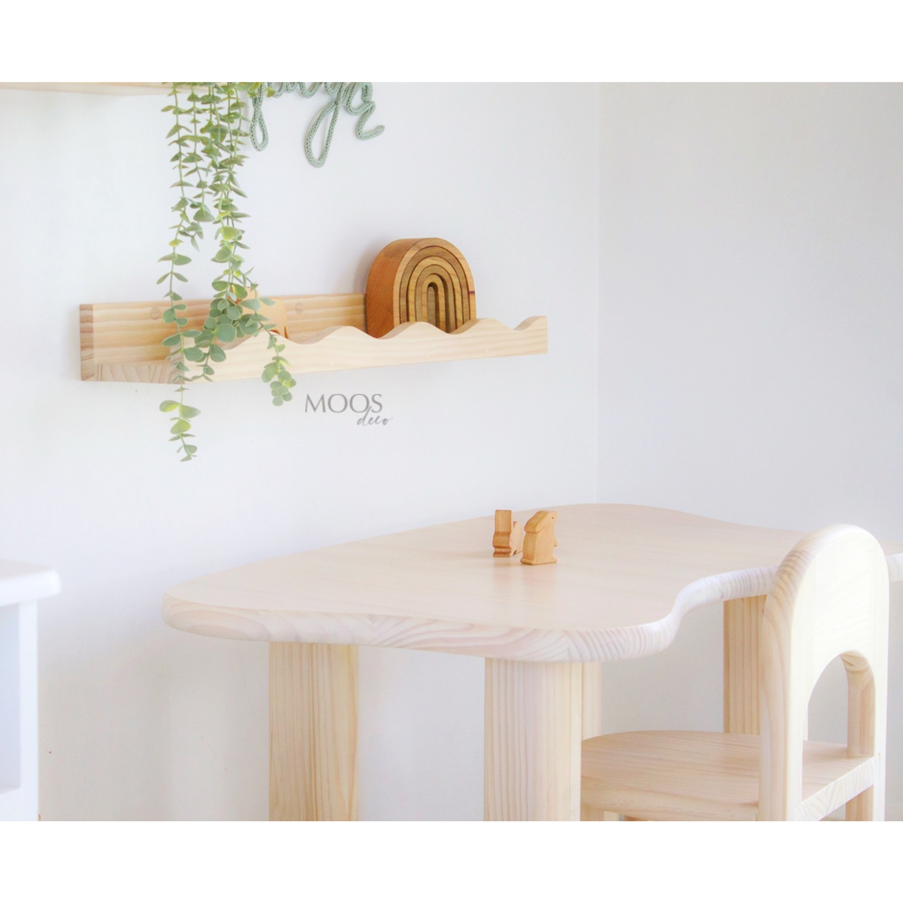 Set repisa de madera Waves (2 repisas)  11