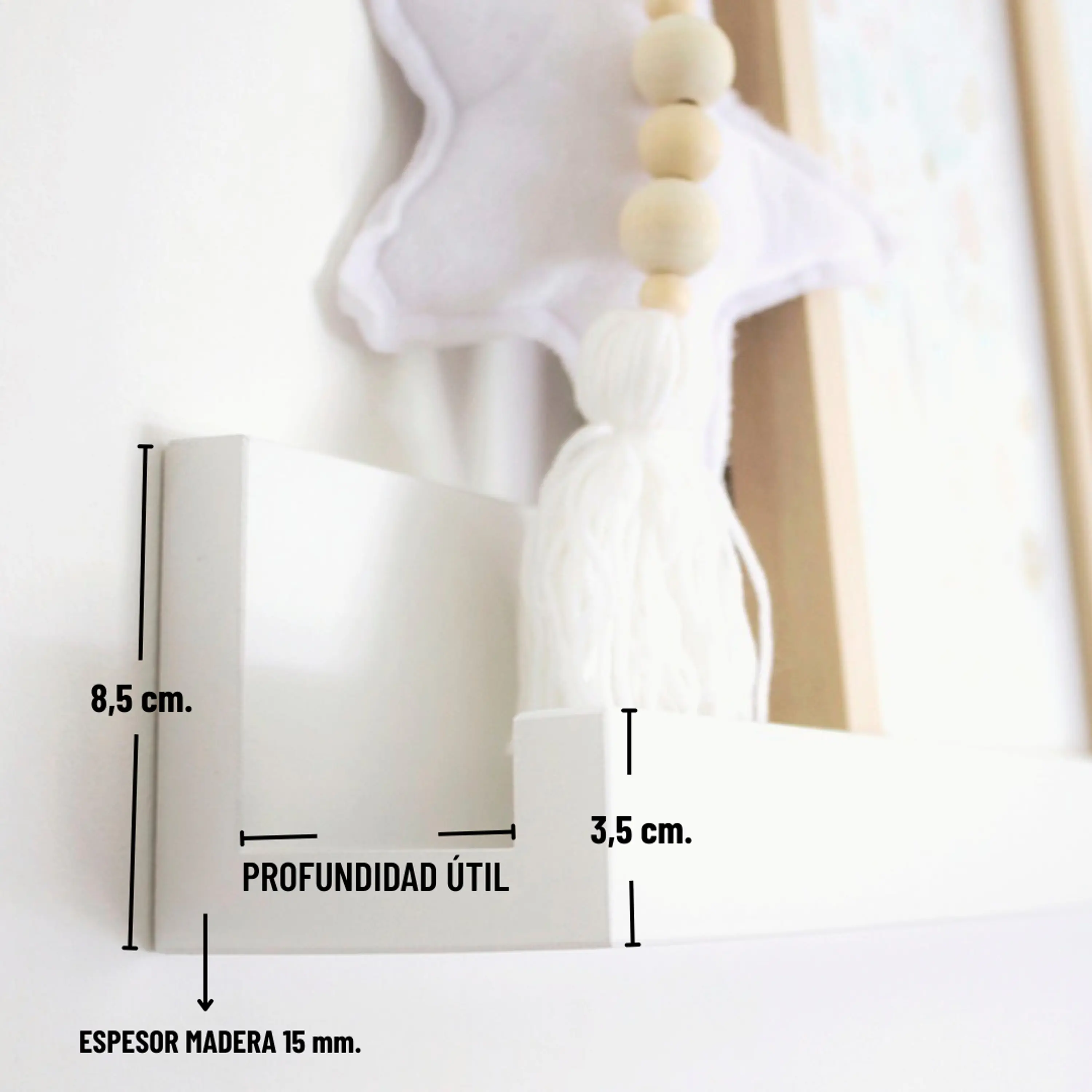 Repisa Lineal blanca / repisa flotante (valor unitario)  2