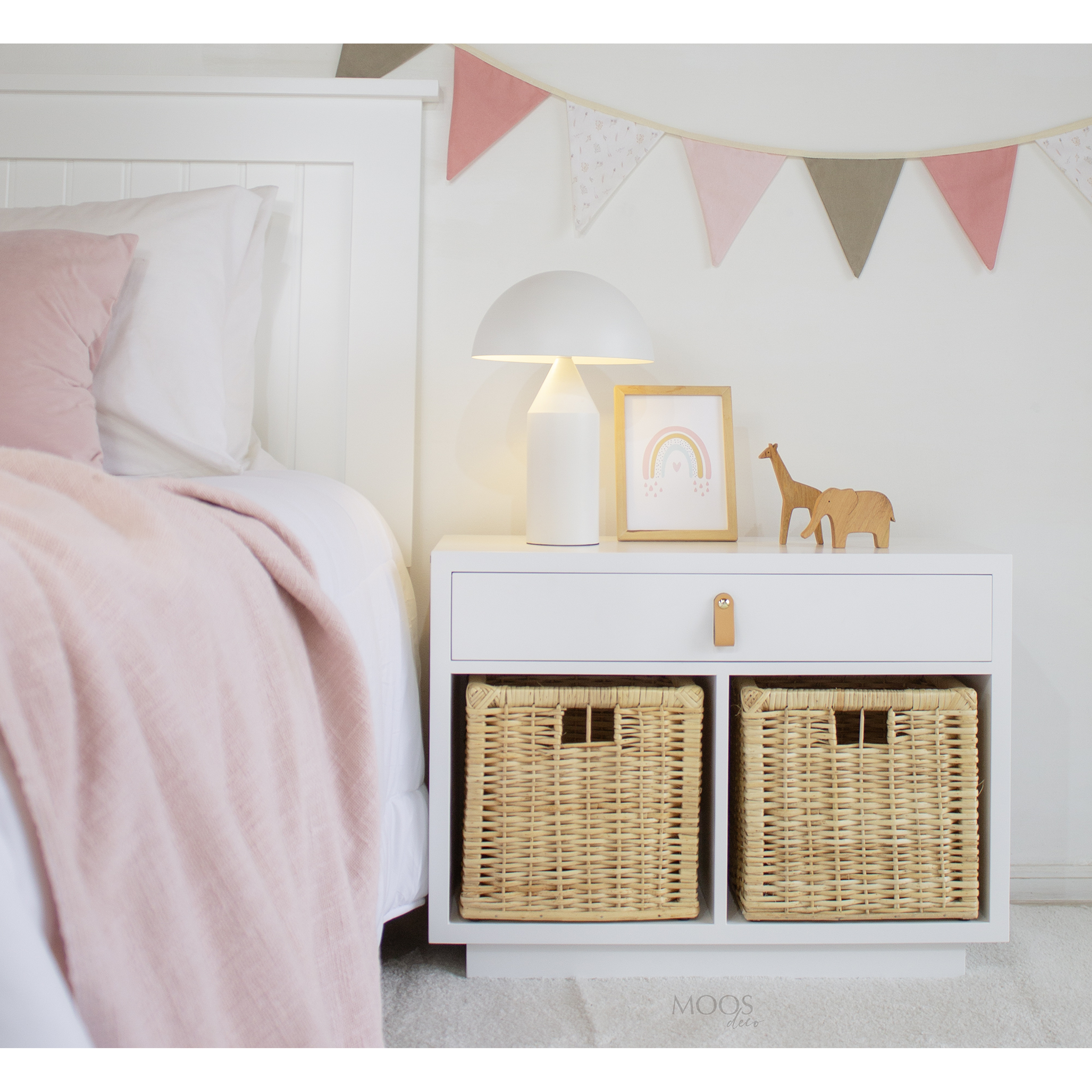 Velador organizador Alice / 2 cestas  1