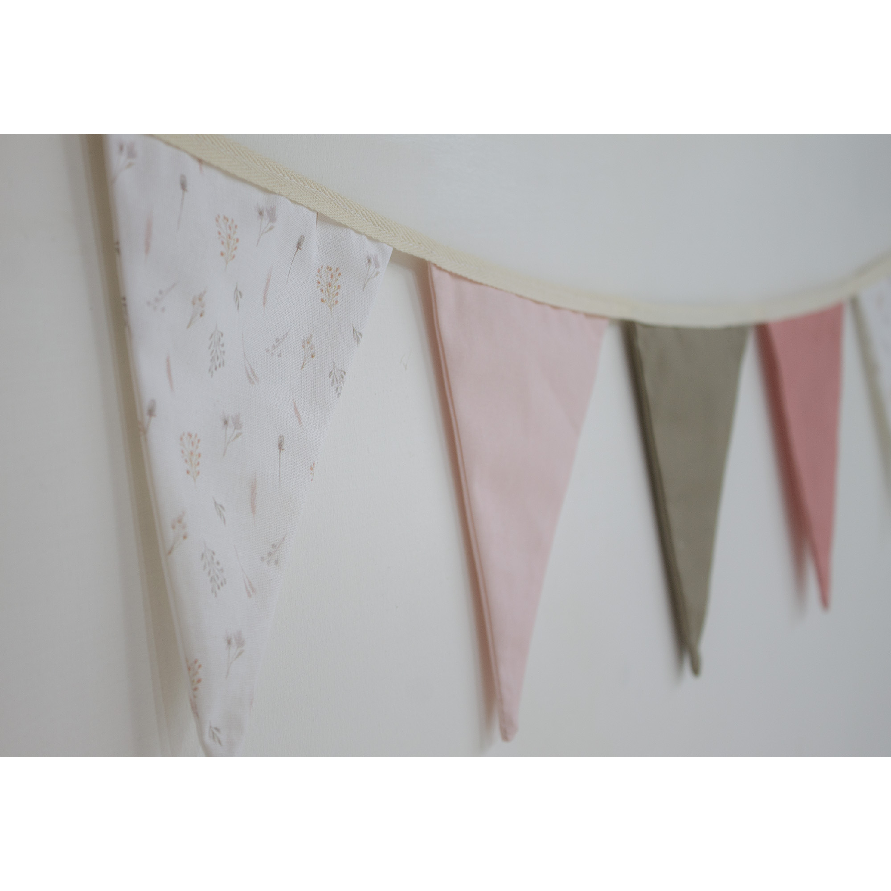 Banderín de tela / Rosa pastel  1