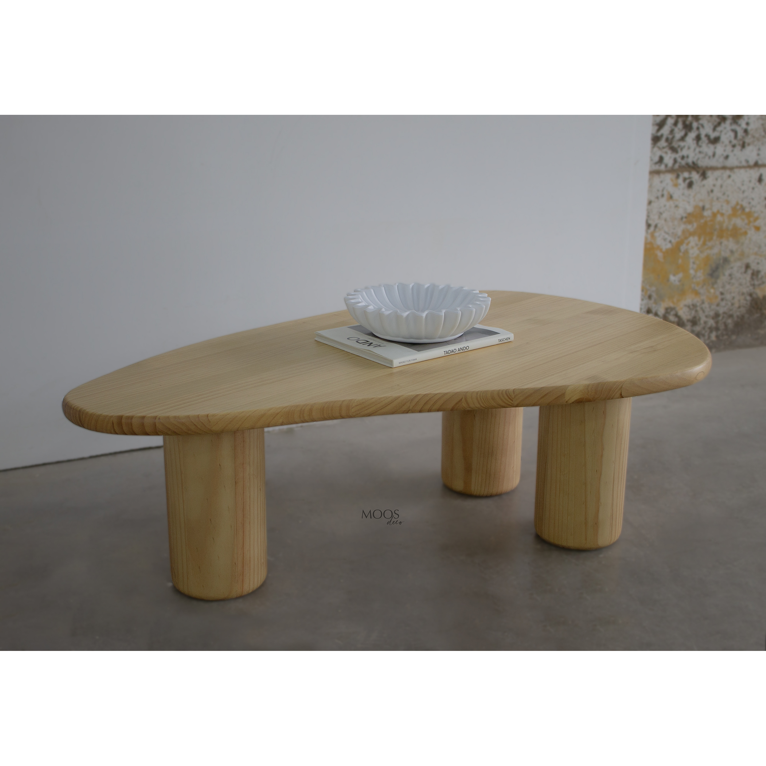 Mesa de centro Kenai Diseño asimétrico / Tinte negro  6