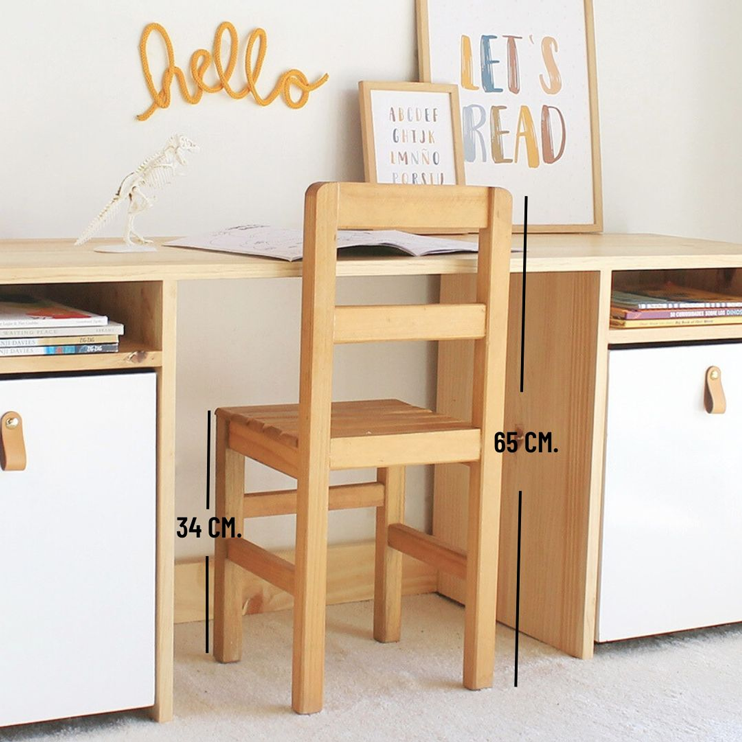 Silla infantil de madera  2