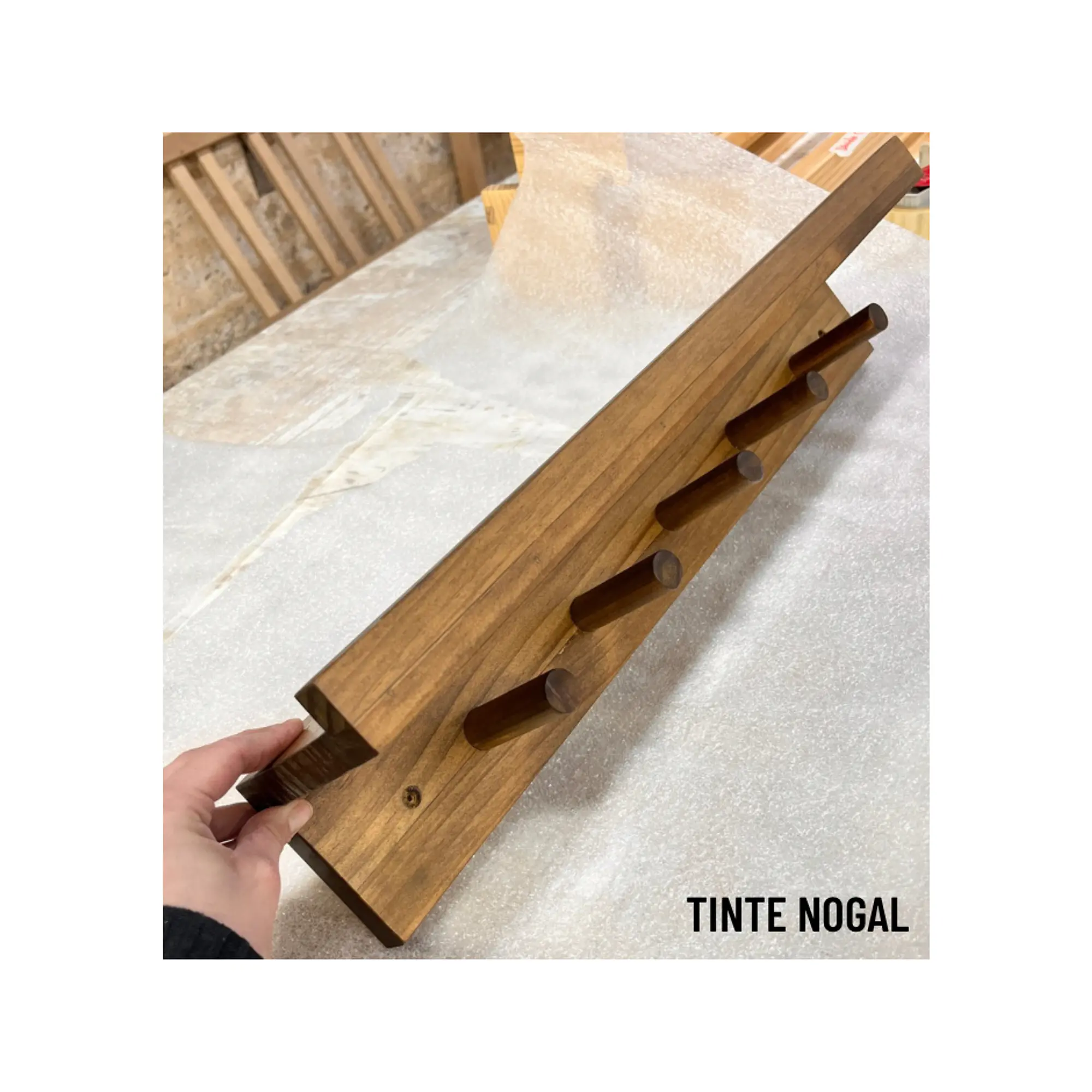 Repisa perchero RIBE MADERA (opción colores y medidas)   5