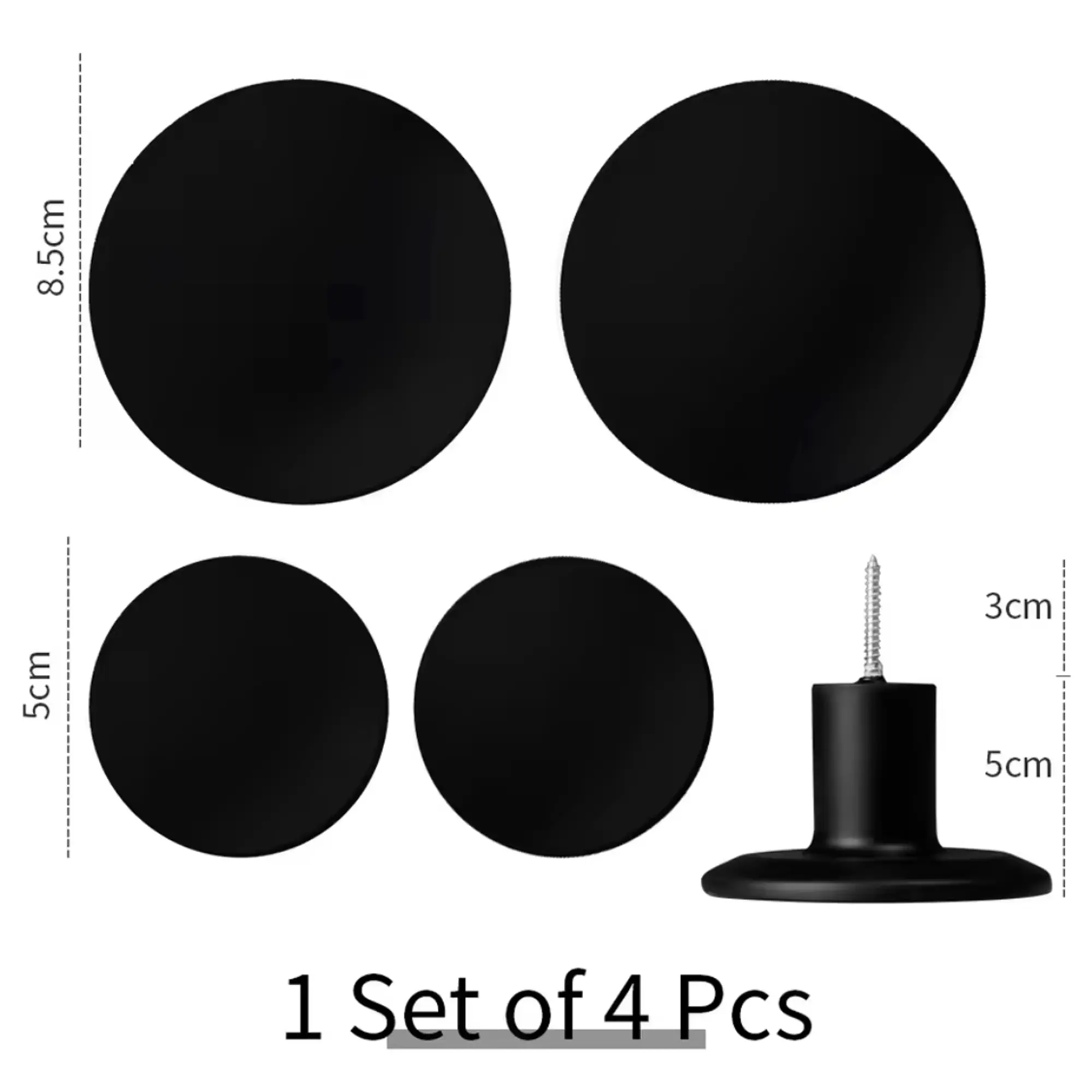 Set 4 percheros Black  2