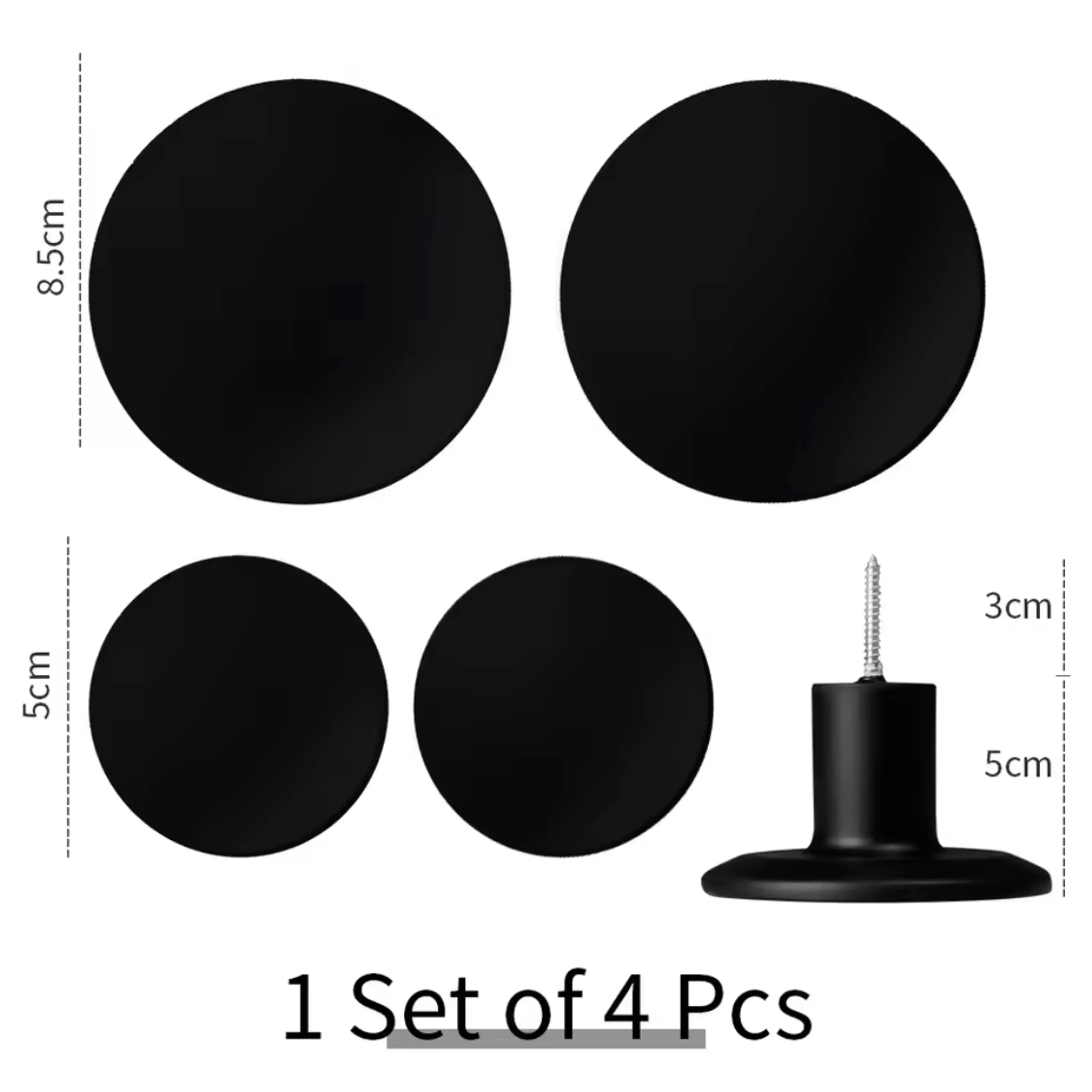 Set 4 percheros Black  2