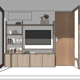 Proyecto rack personalizado madera blanqueada / 200x180x40 cm. 