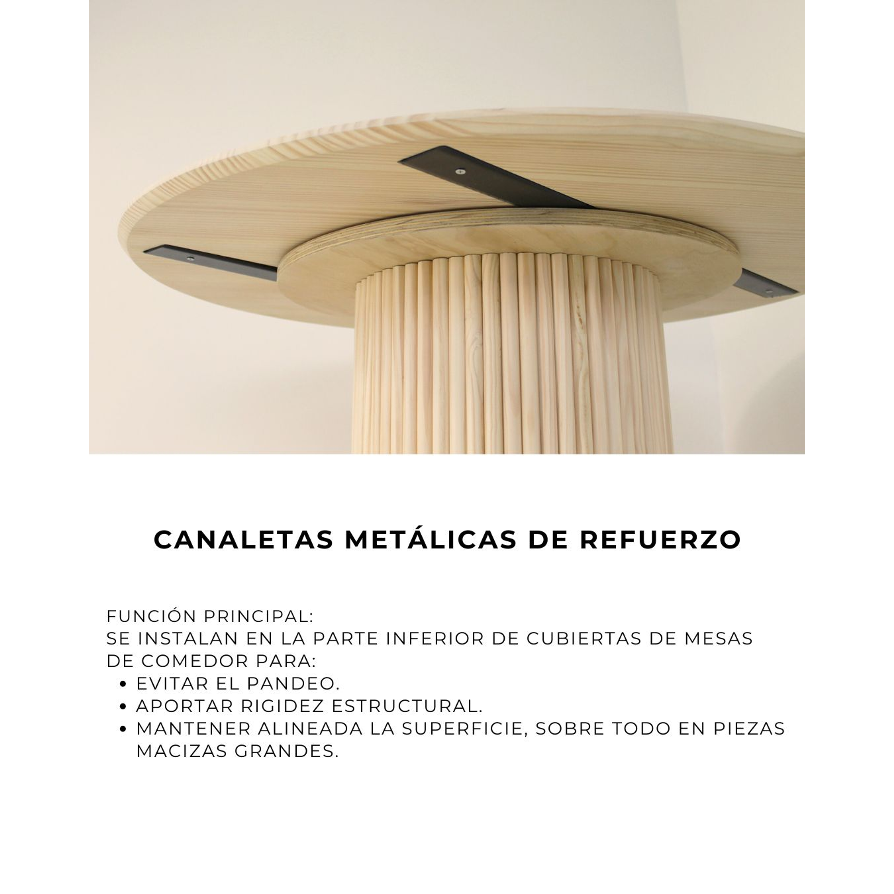 Mesa de comedor / Modelo Mónaco madera alistonada 6