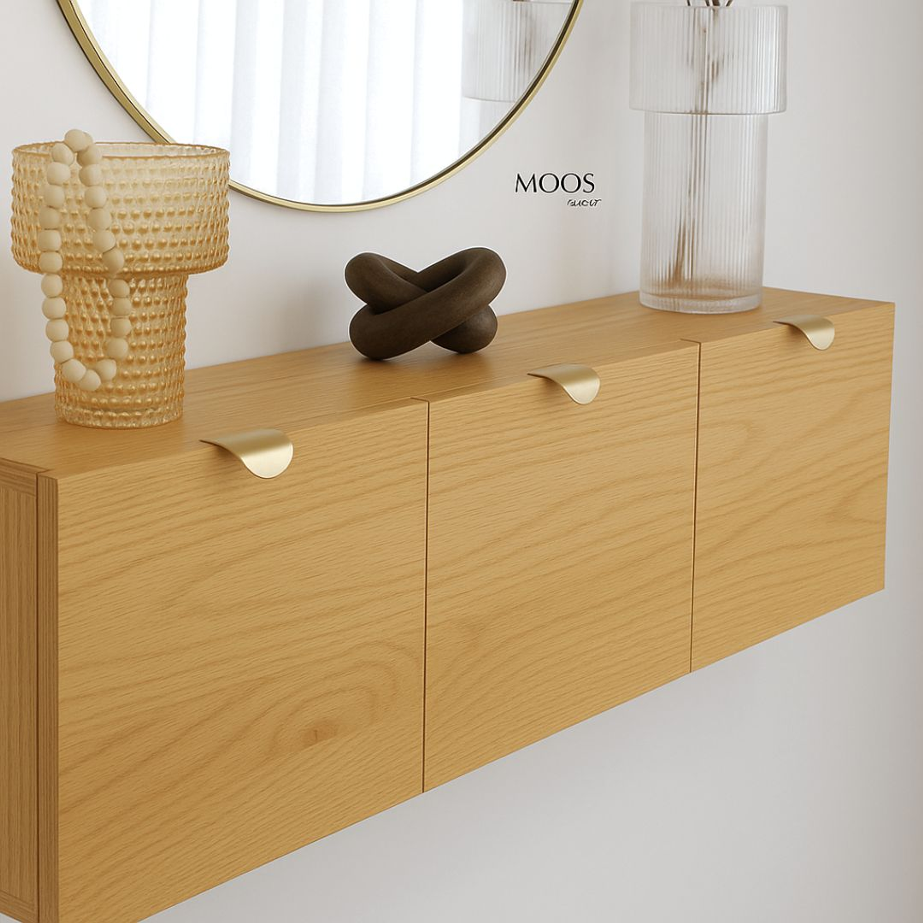 Mueble flotante Aery / Puertas con tiradores dorados  (opción: colores)  5