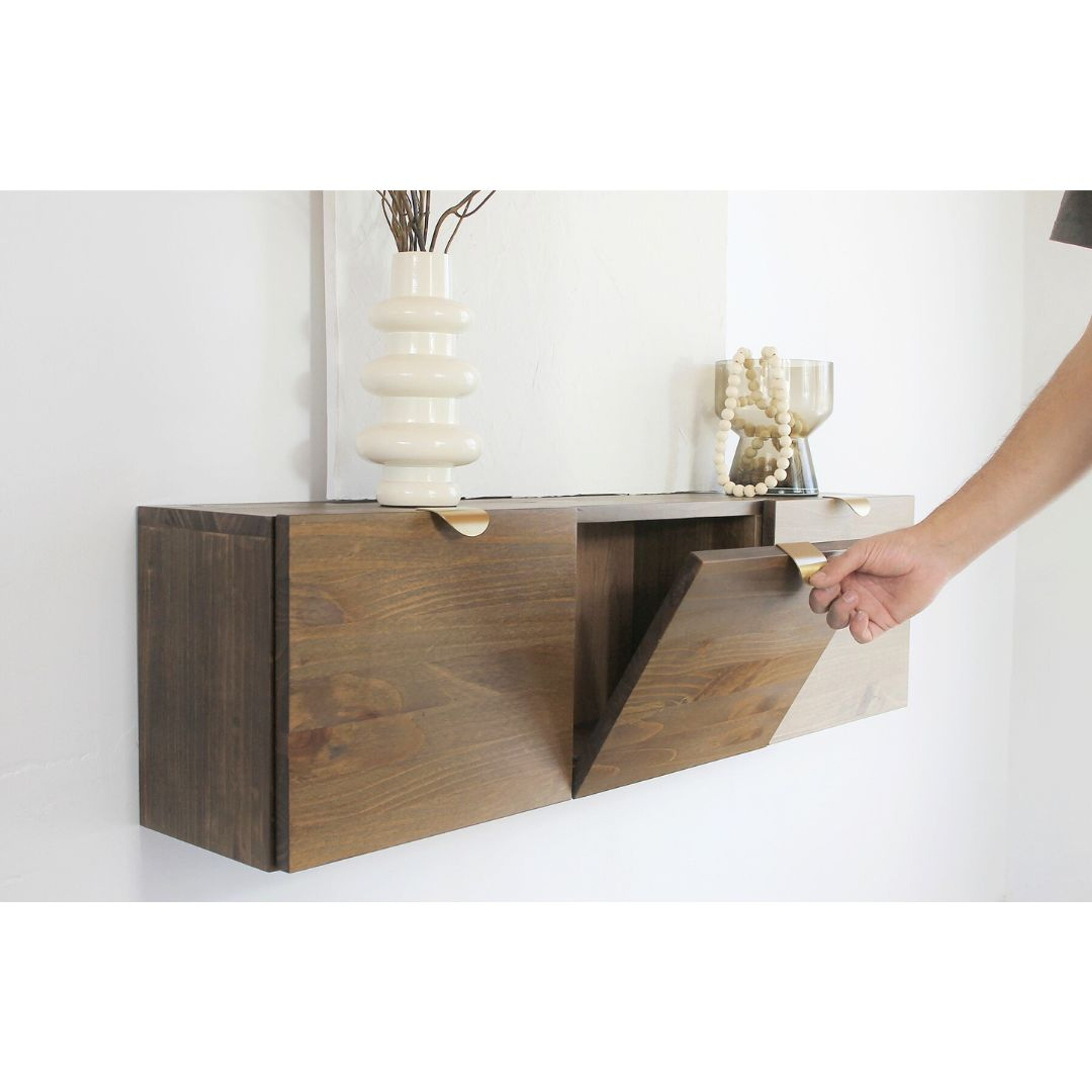 Mueble flotante Aery / Puertas con tiradores dorados  (opción: colores)  6