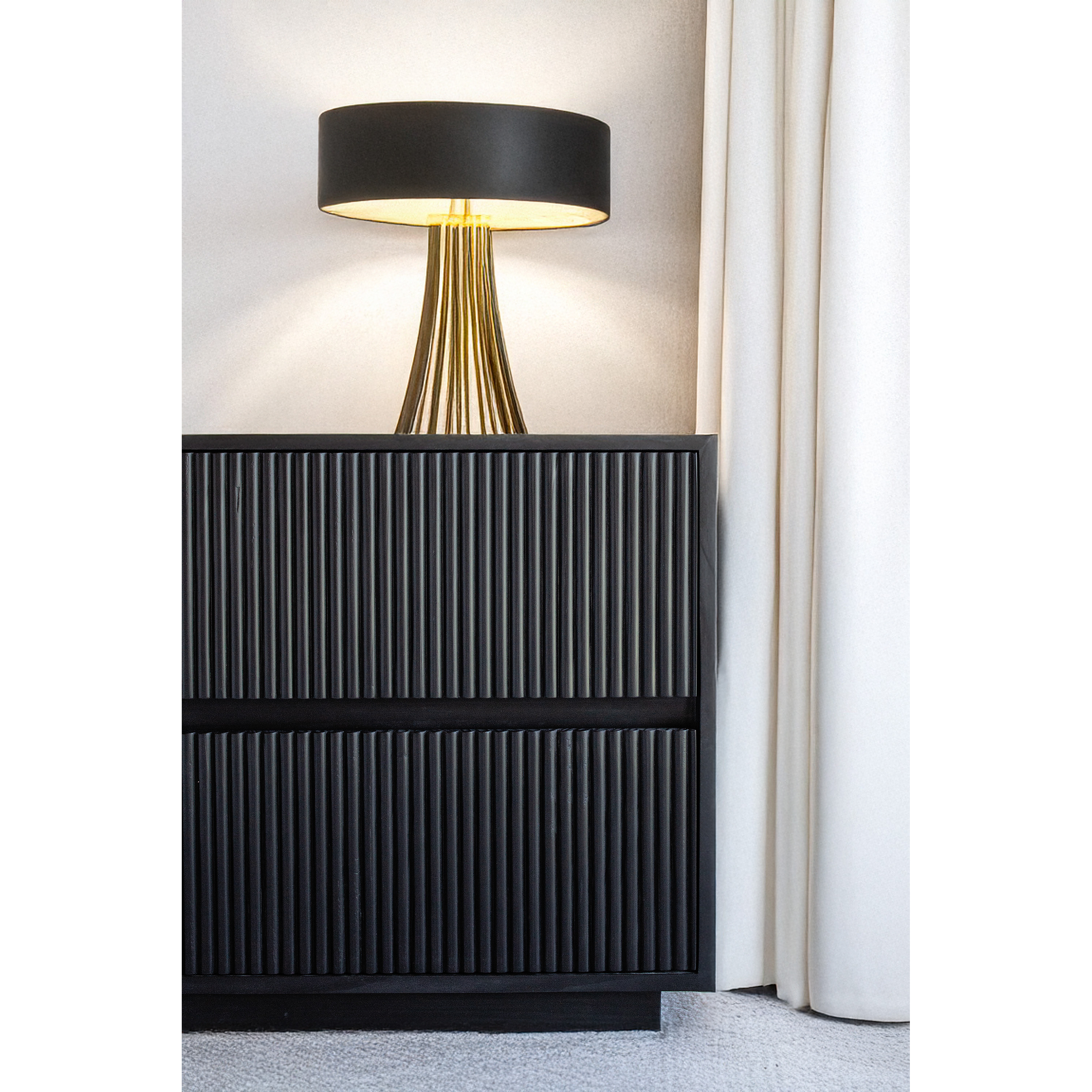 Velador de madera / Modelo Royal negro (STOCK)  3