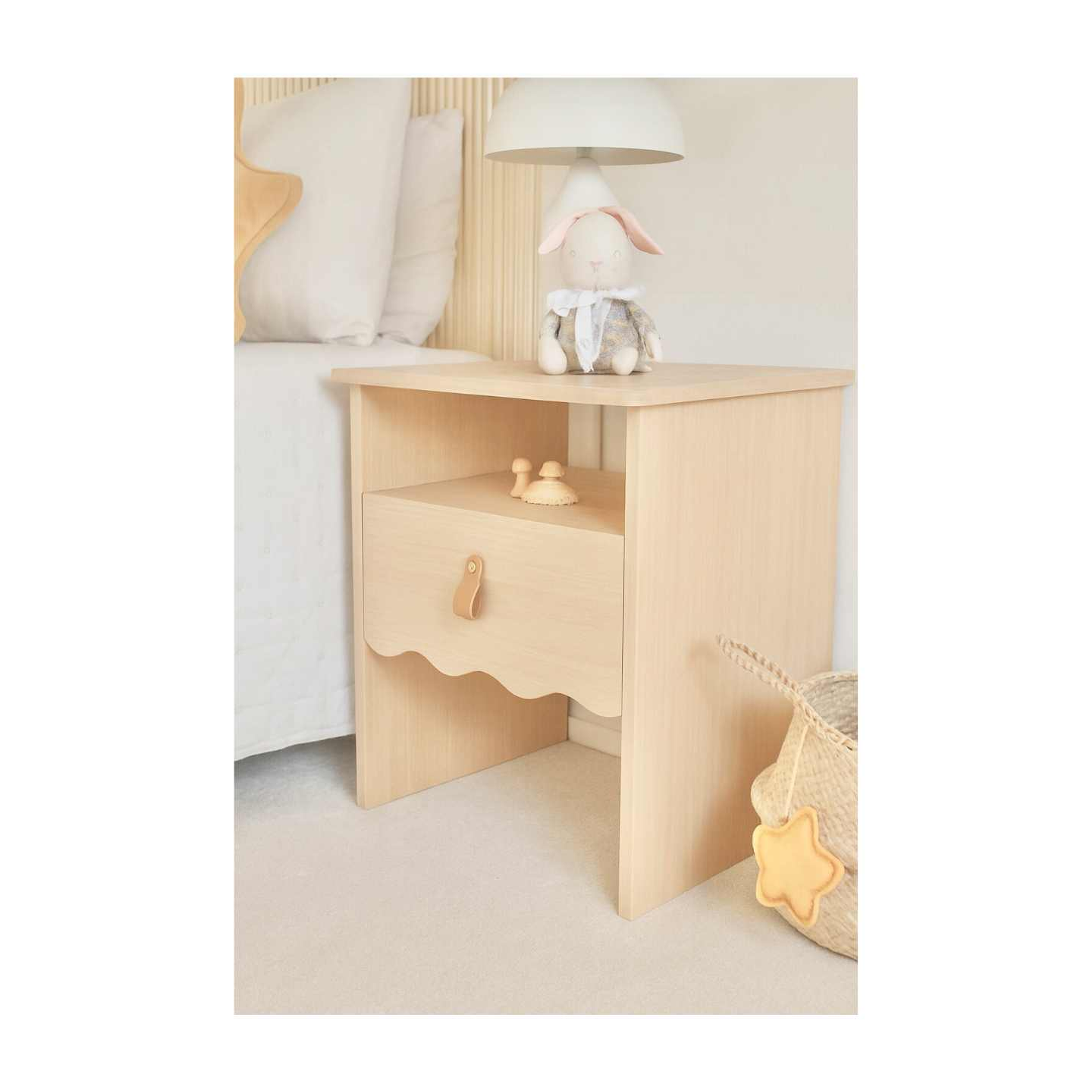 Velador Waves madera blanqueada 1