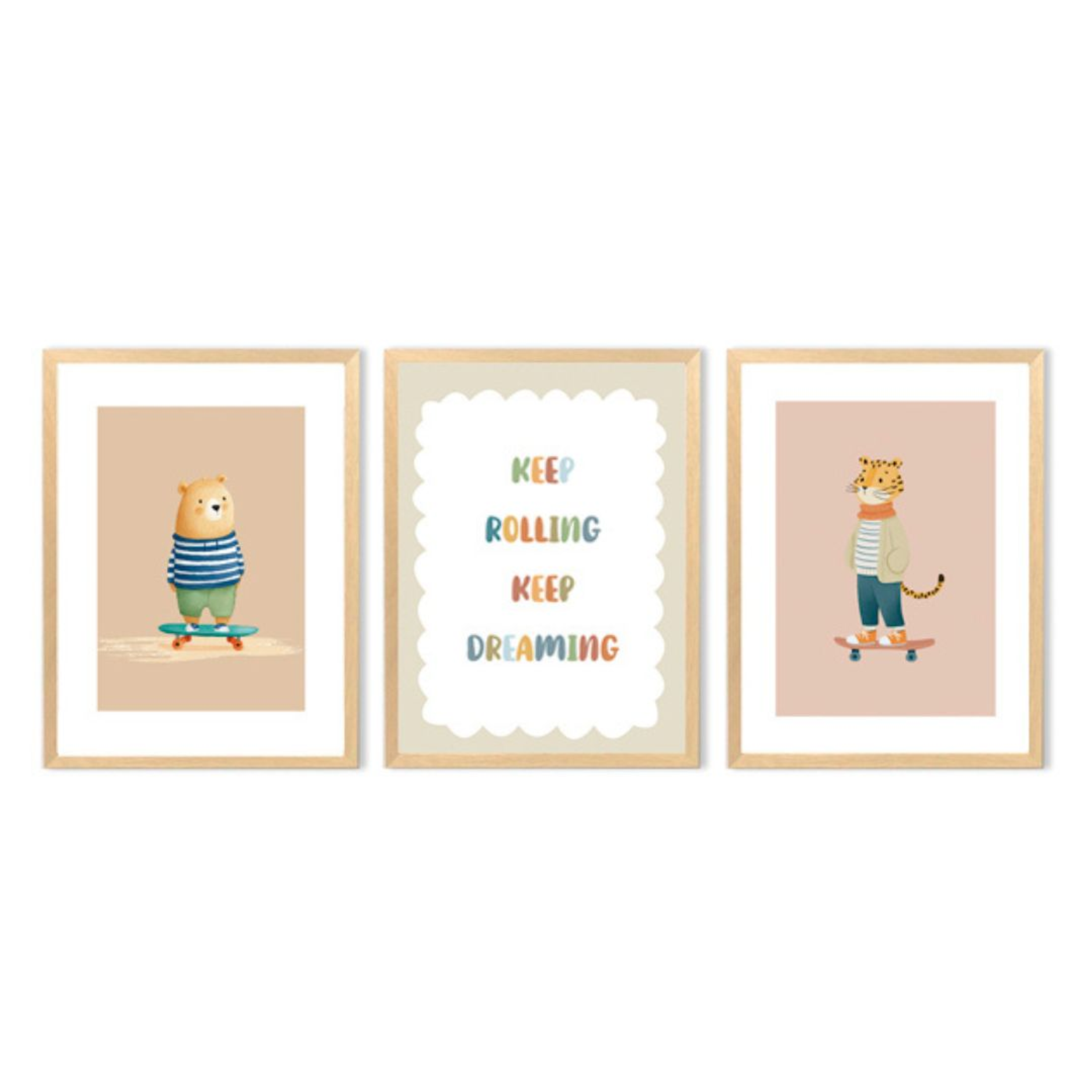 Cuadro keep rolling keep dreaming / valor unitario  1