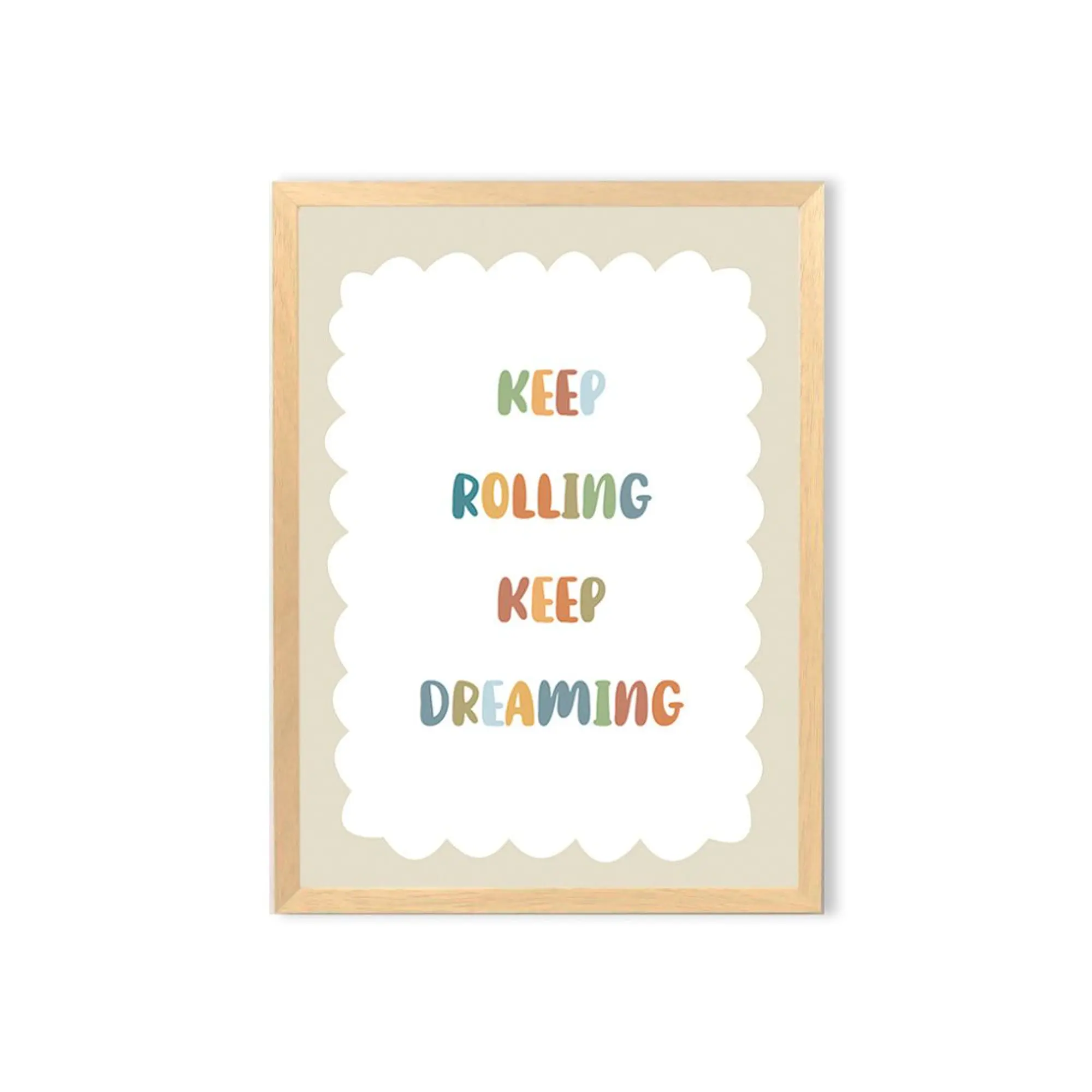 Cuadro keep rolling keep dreaming / valor unitario  3