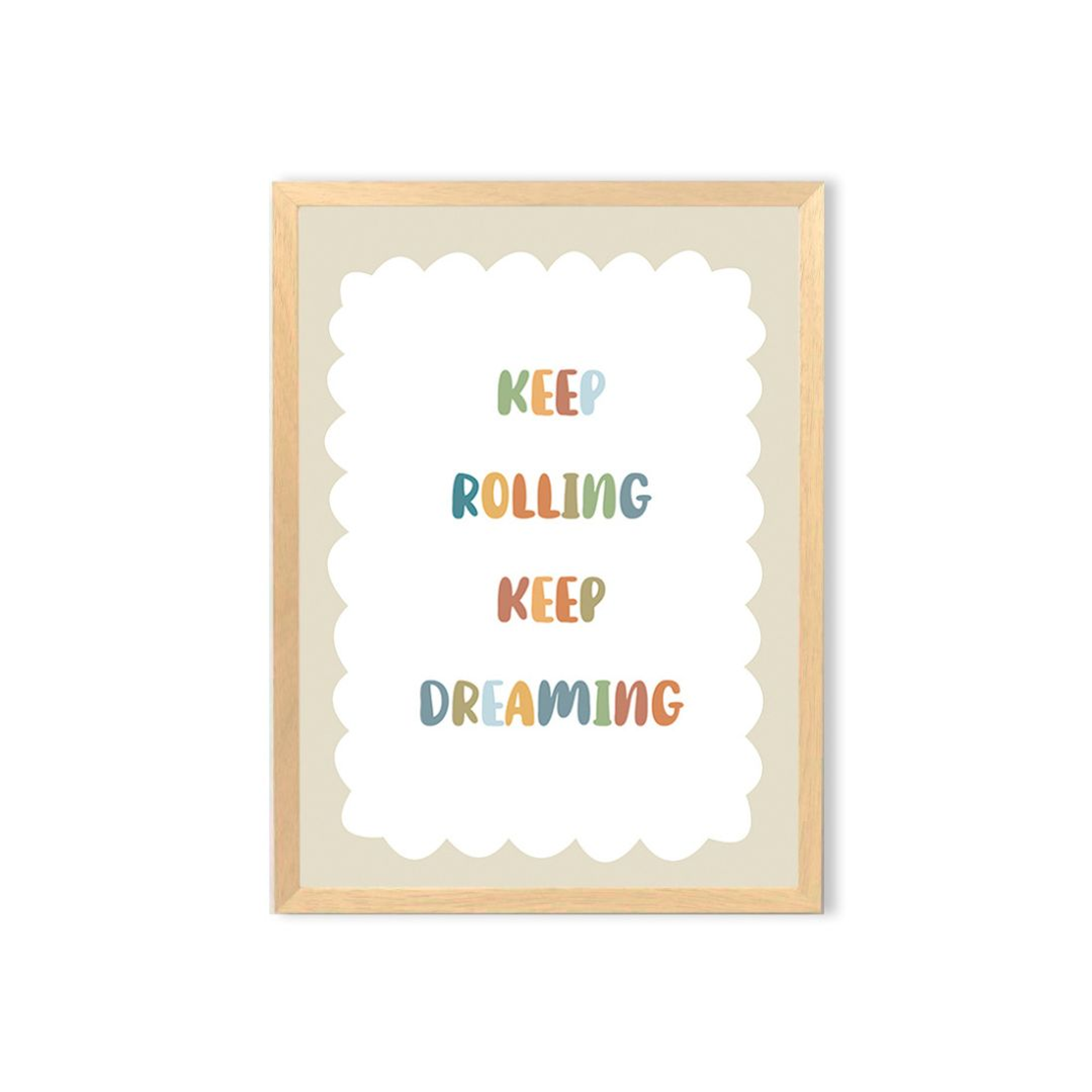 Cuadro keep rolling keep dreaming / valor unitario  3