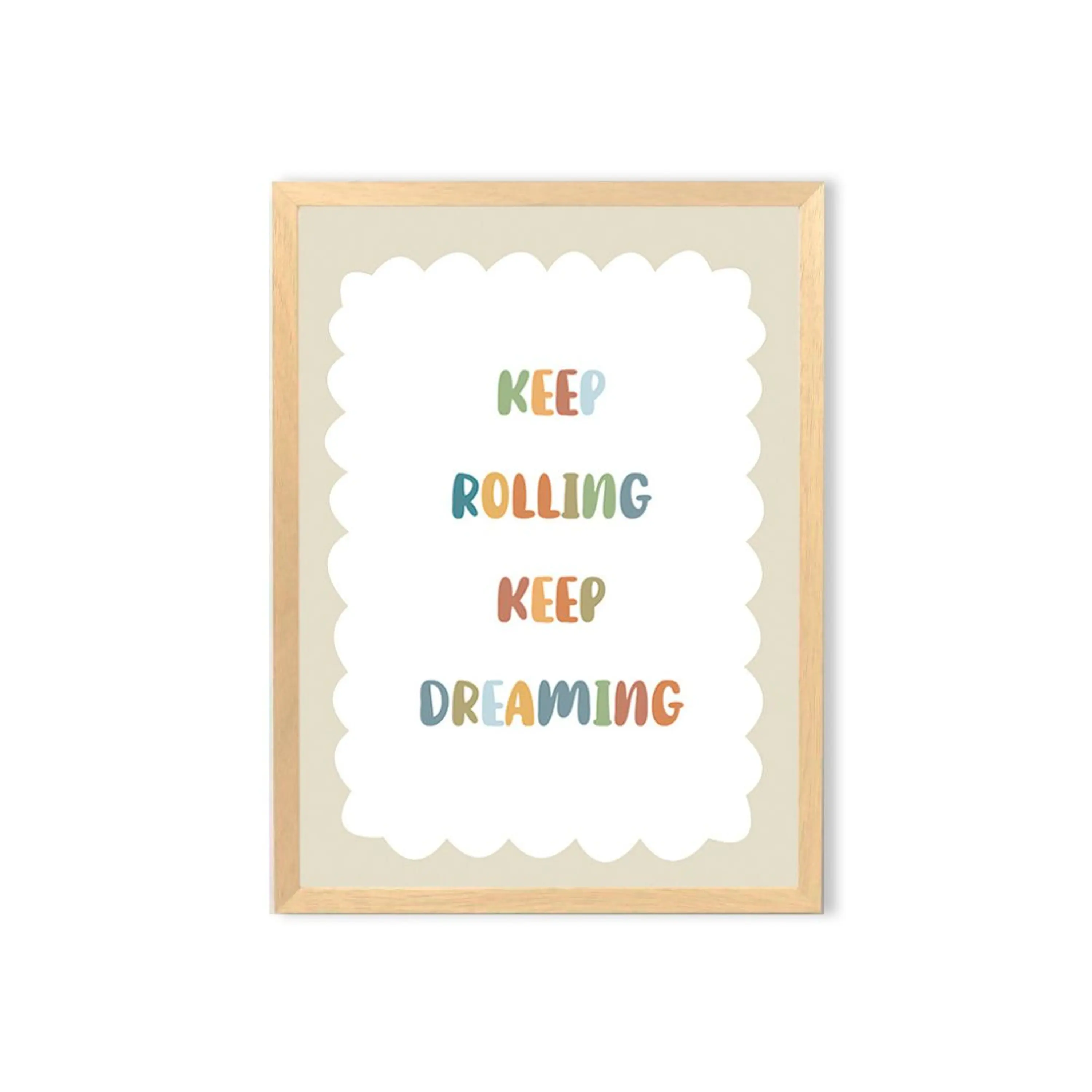 Cuadro keep rolling keep dreaming / valor unitario  3