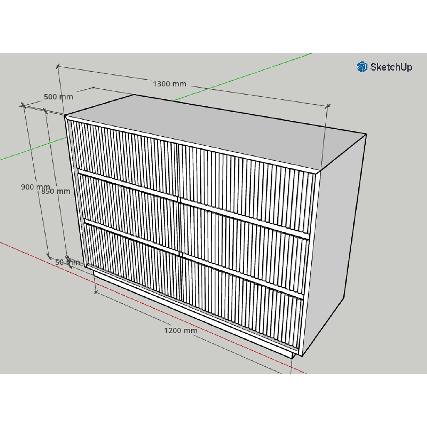 Cómoda de madera / Modelo Royal Blanqueada  4